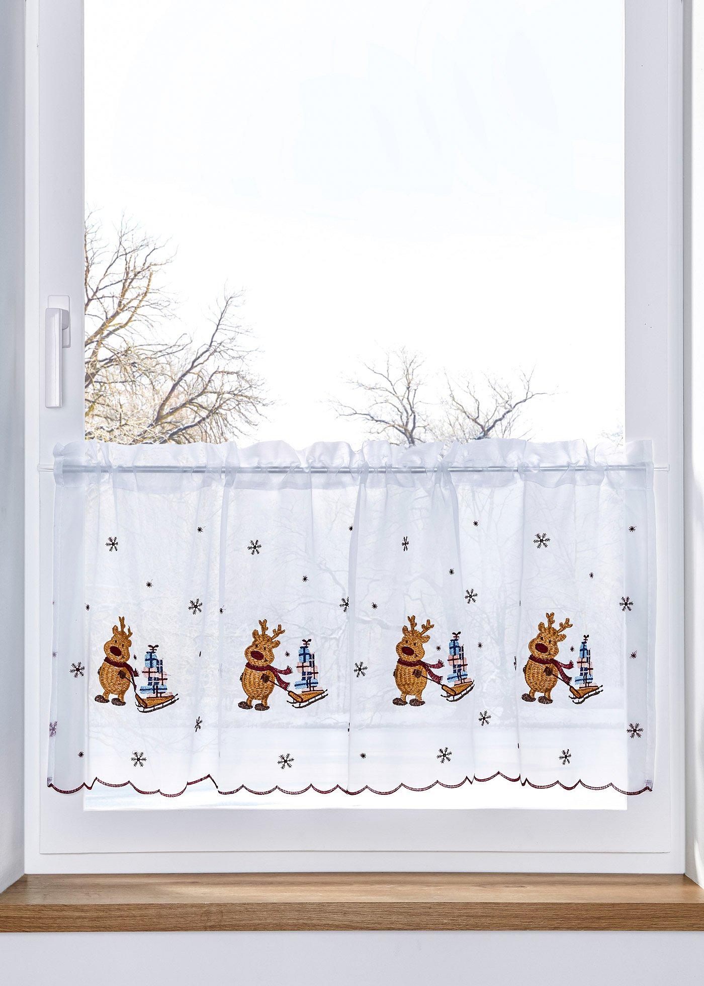 Brise-bise avec broderie élan