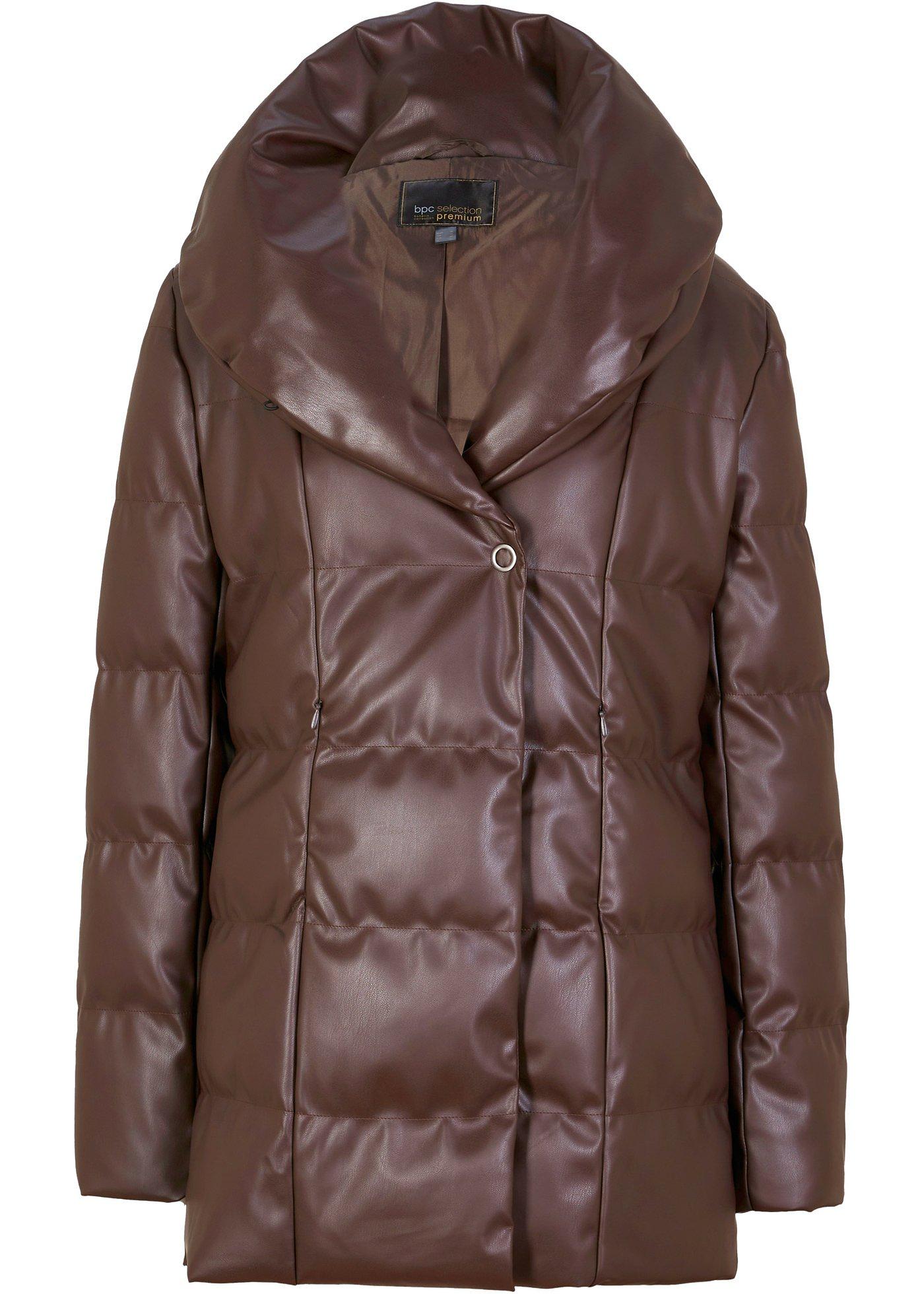 Veste matelassée en synthétique imitation cuir