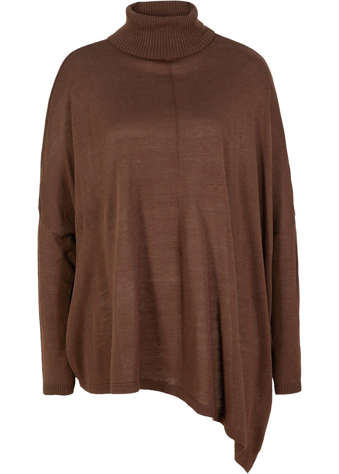 Pull-poncho oversize de coupe asymétrique