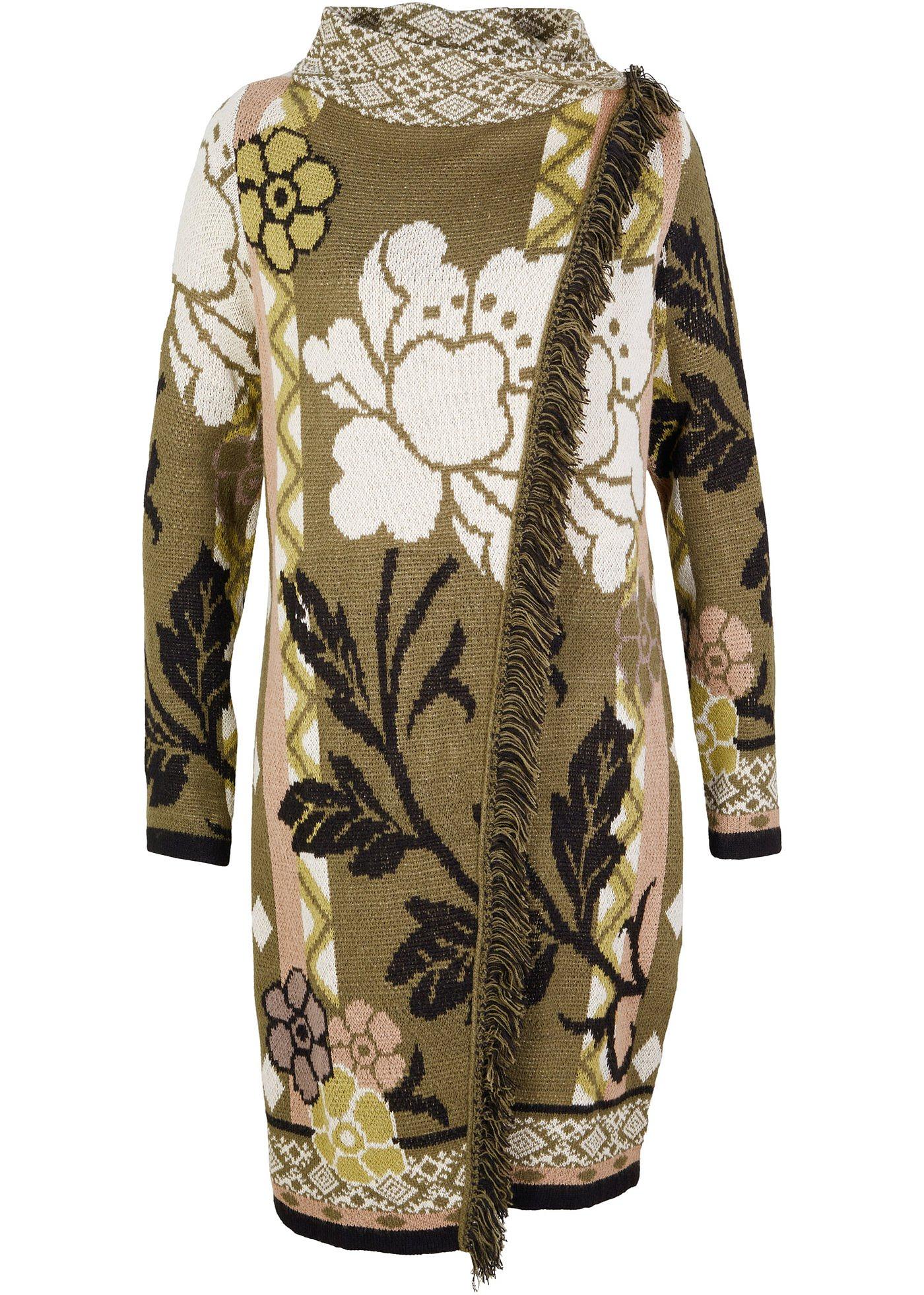 Manteau en maille ethnique