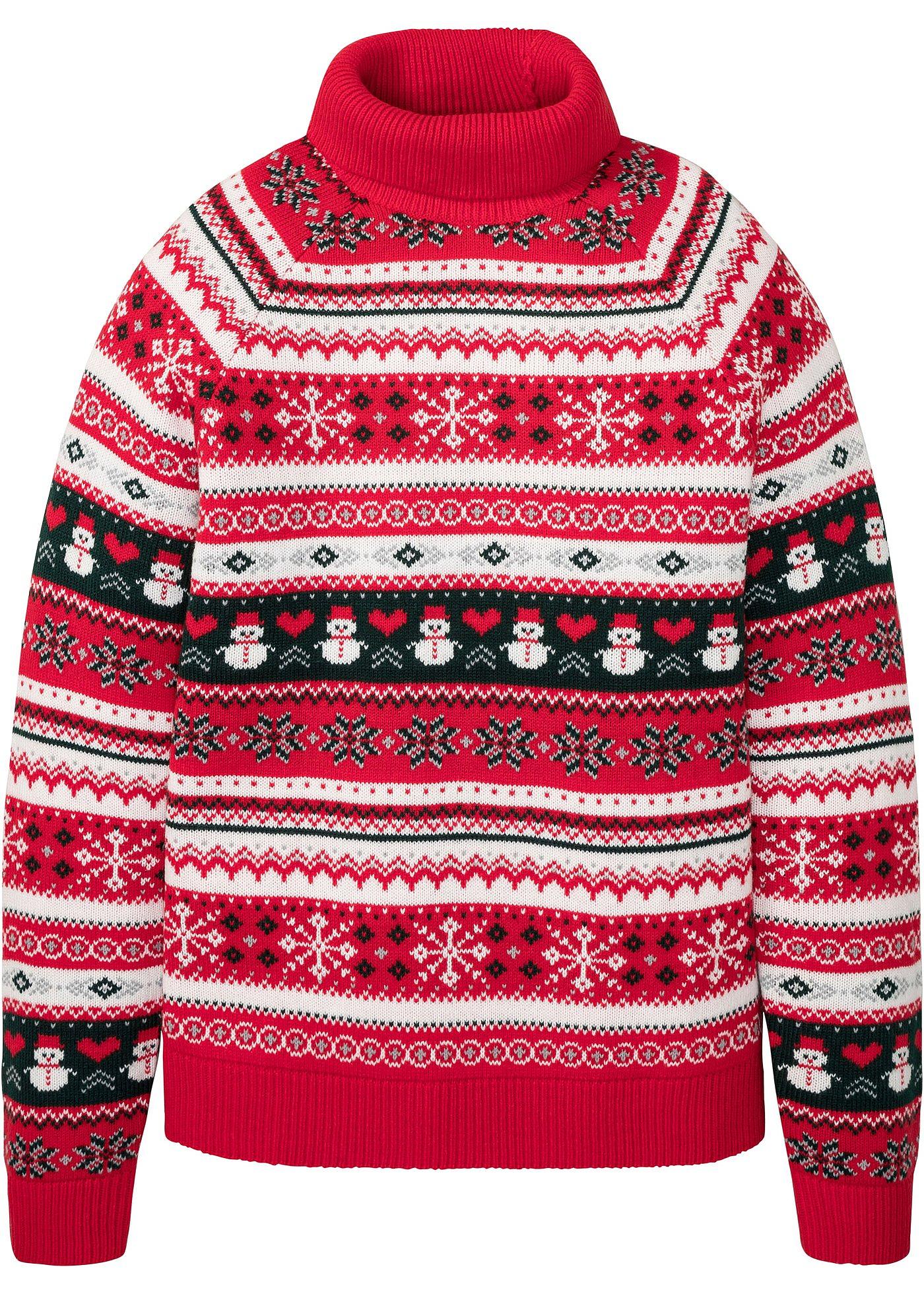 Pull à col roulé avec motif norvégien