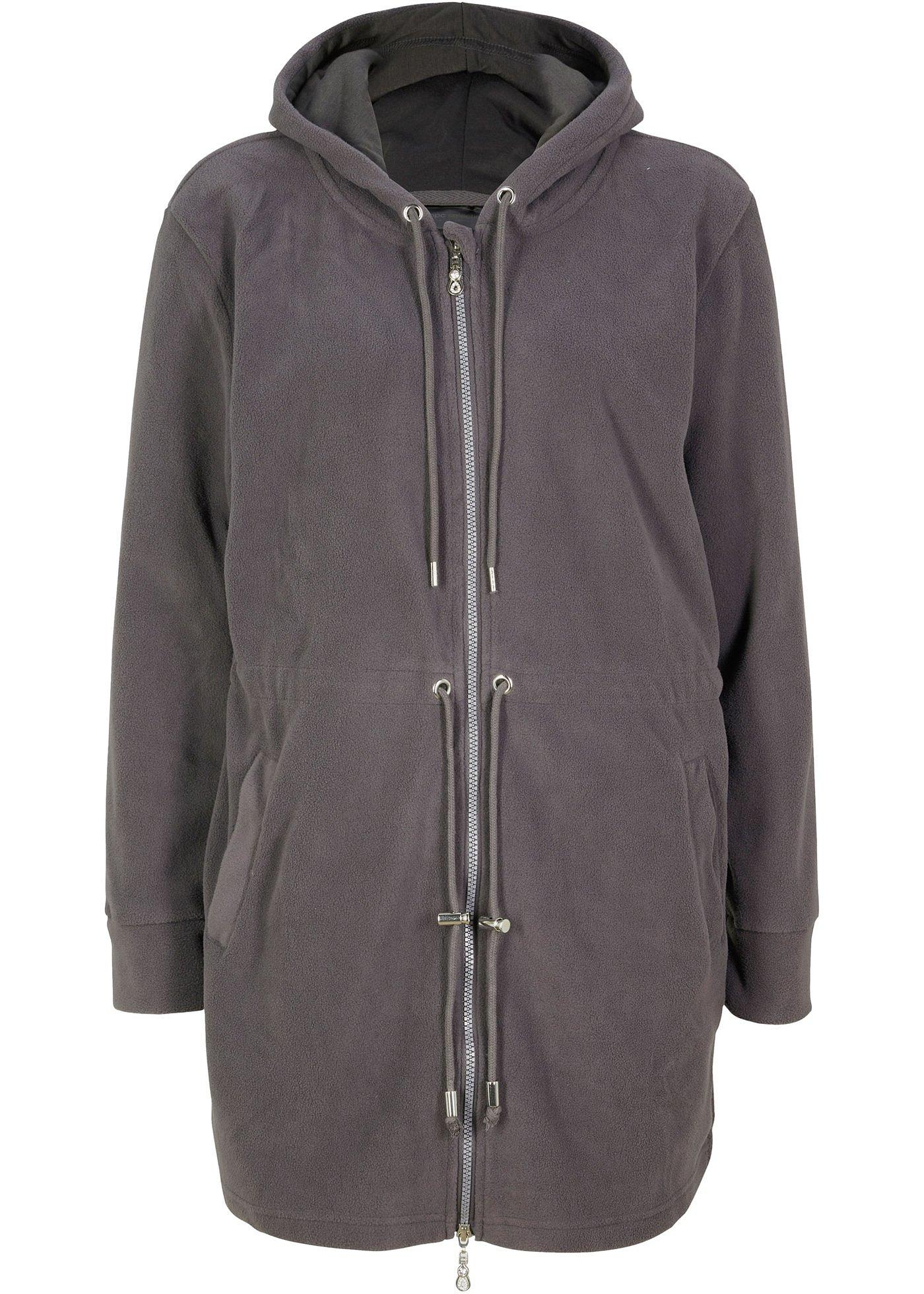 Veste longue en polaire