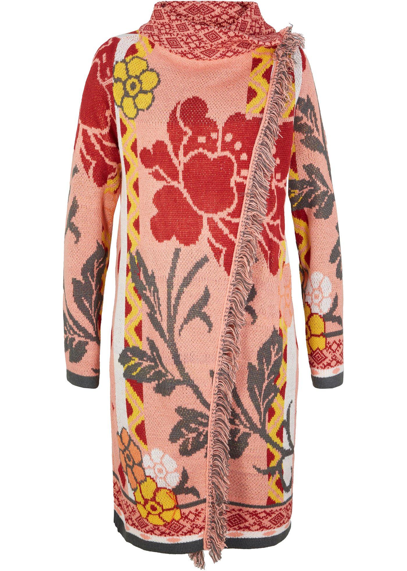 Manteau en maille ethnique