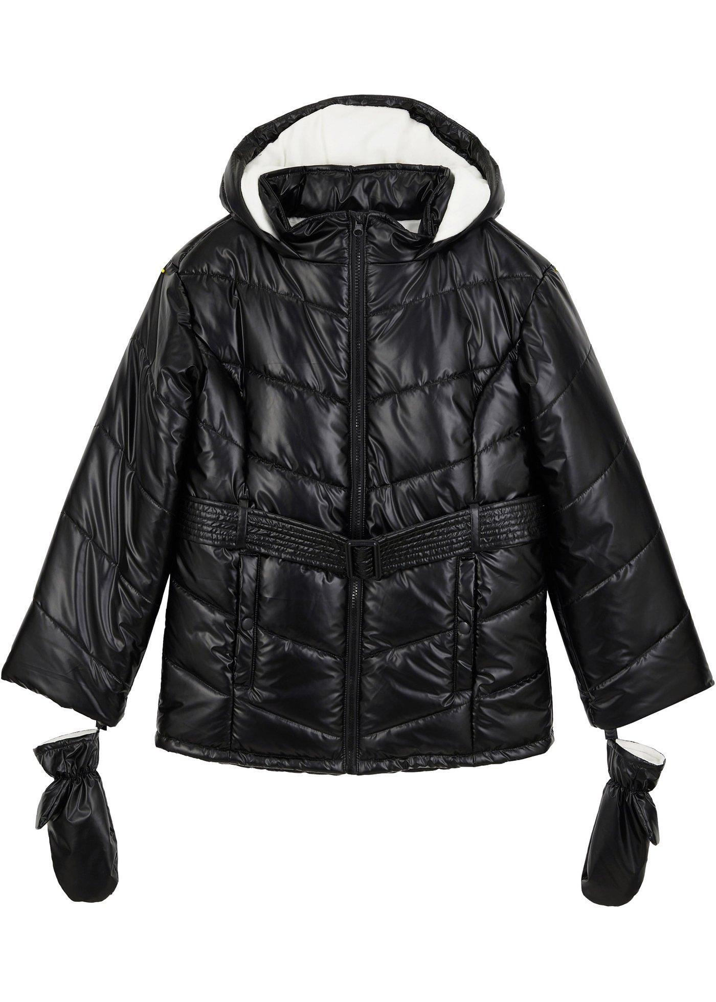 Manteau matelassé hiver fille avec moufles