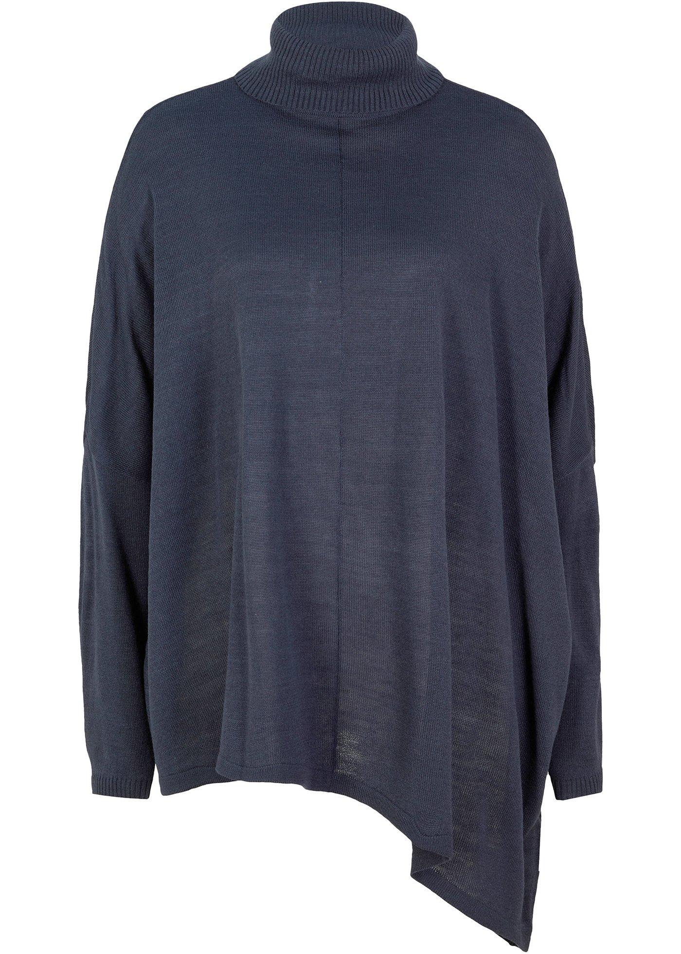 Pull-poncho oversize de coupe asymétrique
