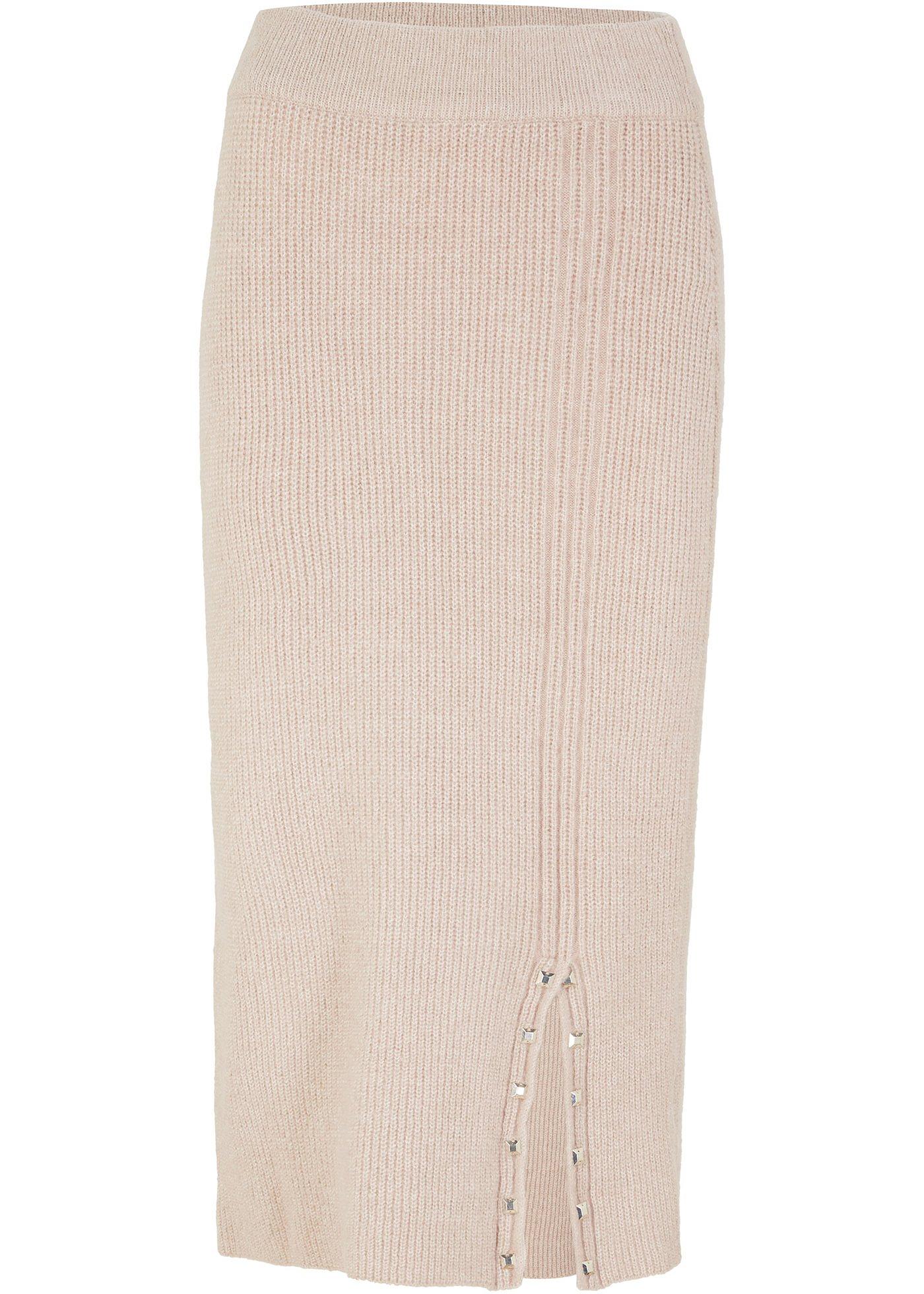 Jupe en maille avec rivets