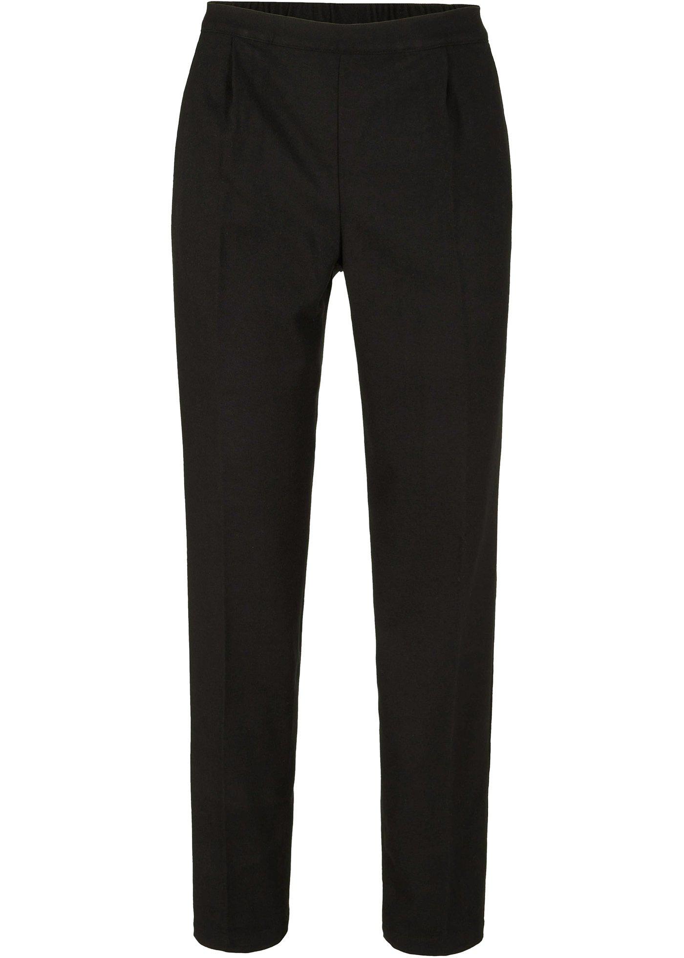 Pantalon en imitation laine avec taille élastiquée, longueur cheville