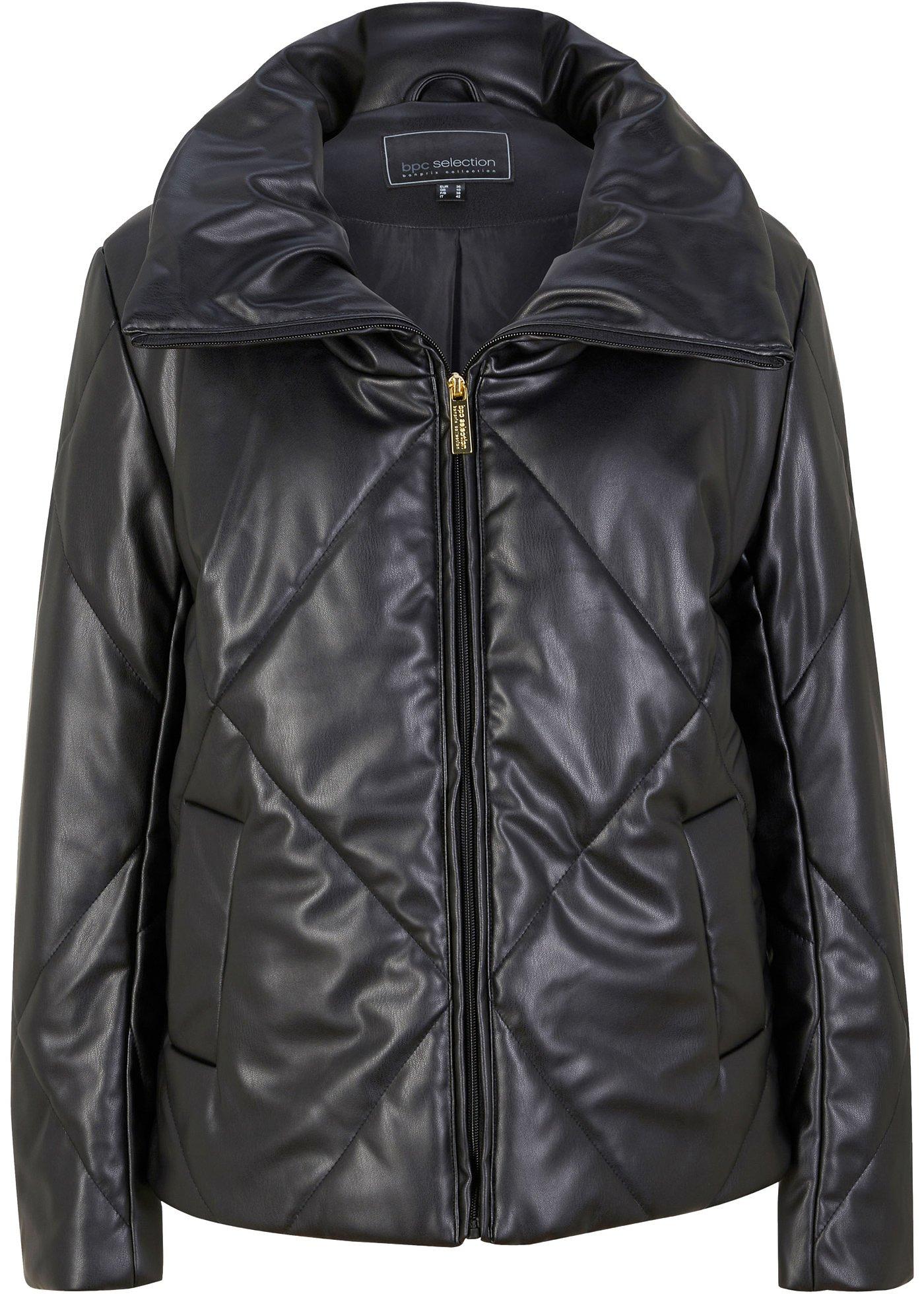 Veste matelassée en synthétique imitation cuir