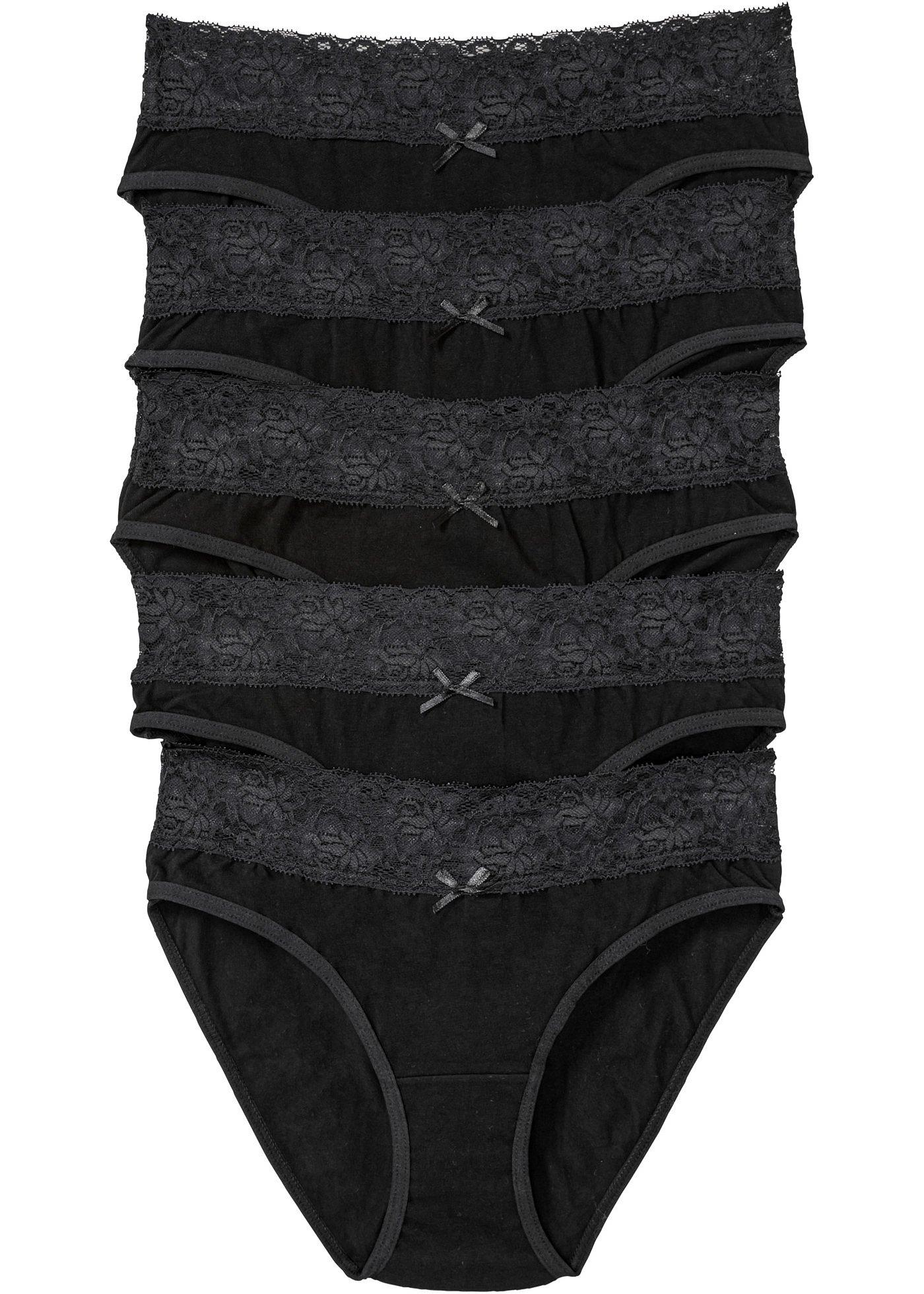 Lot de 5 slips avec dentelle