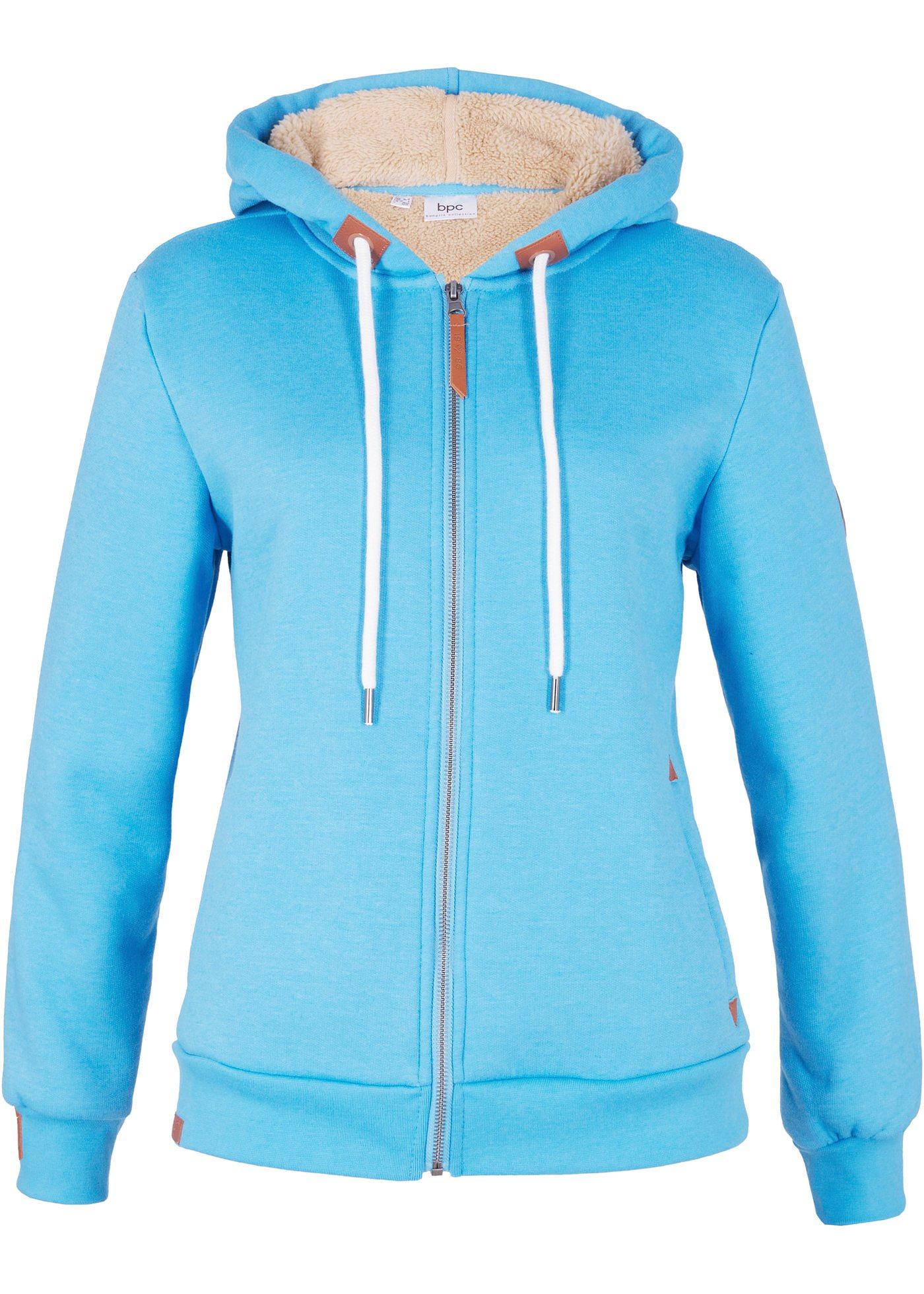 Gilet sweat avec doublure peluche