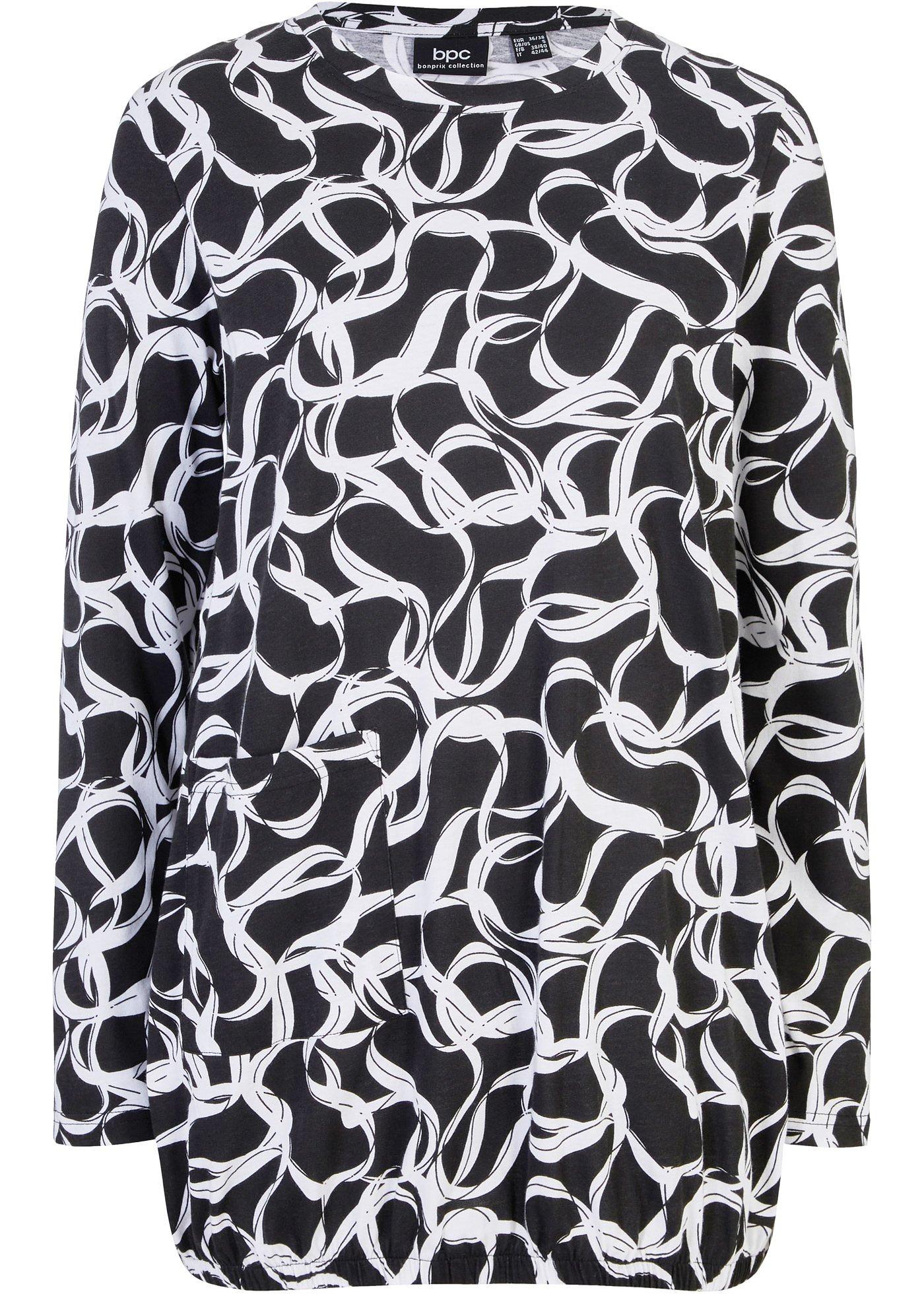 T-shirt ample avec poche devant, forme ovoïde