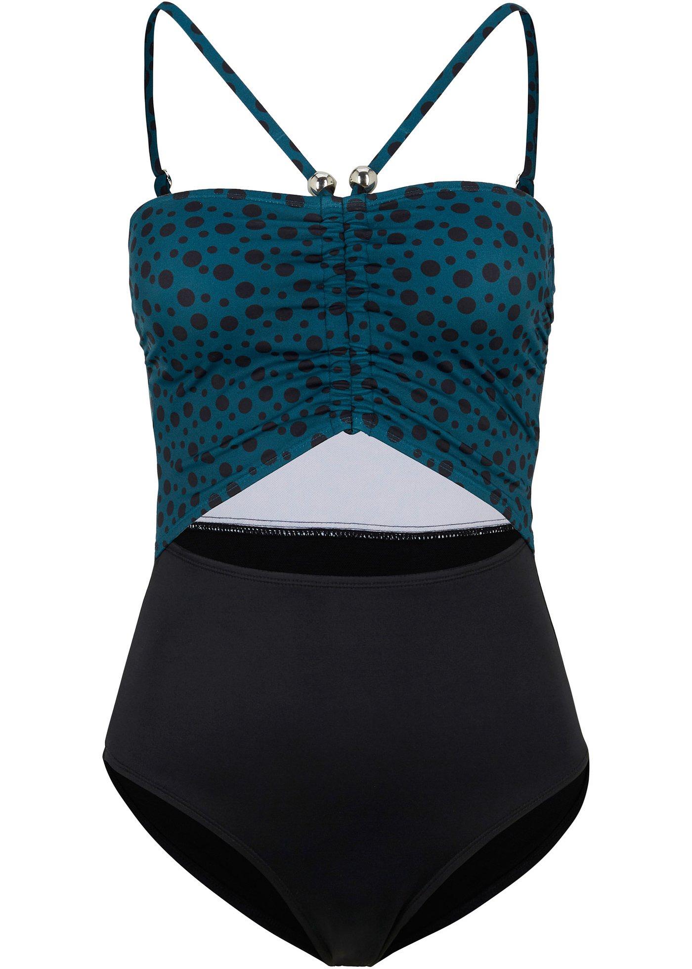 Maillot 1 pièce en polyamide recyclé, effet sculptant léger