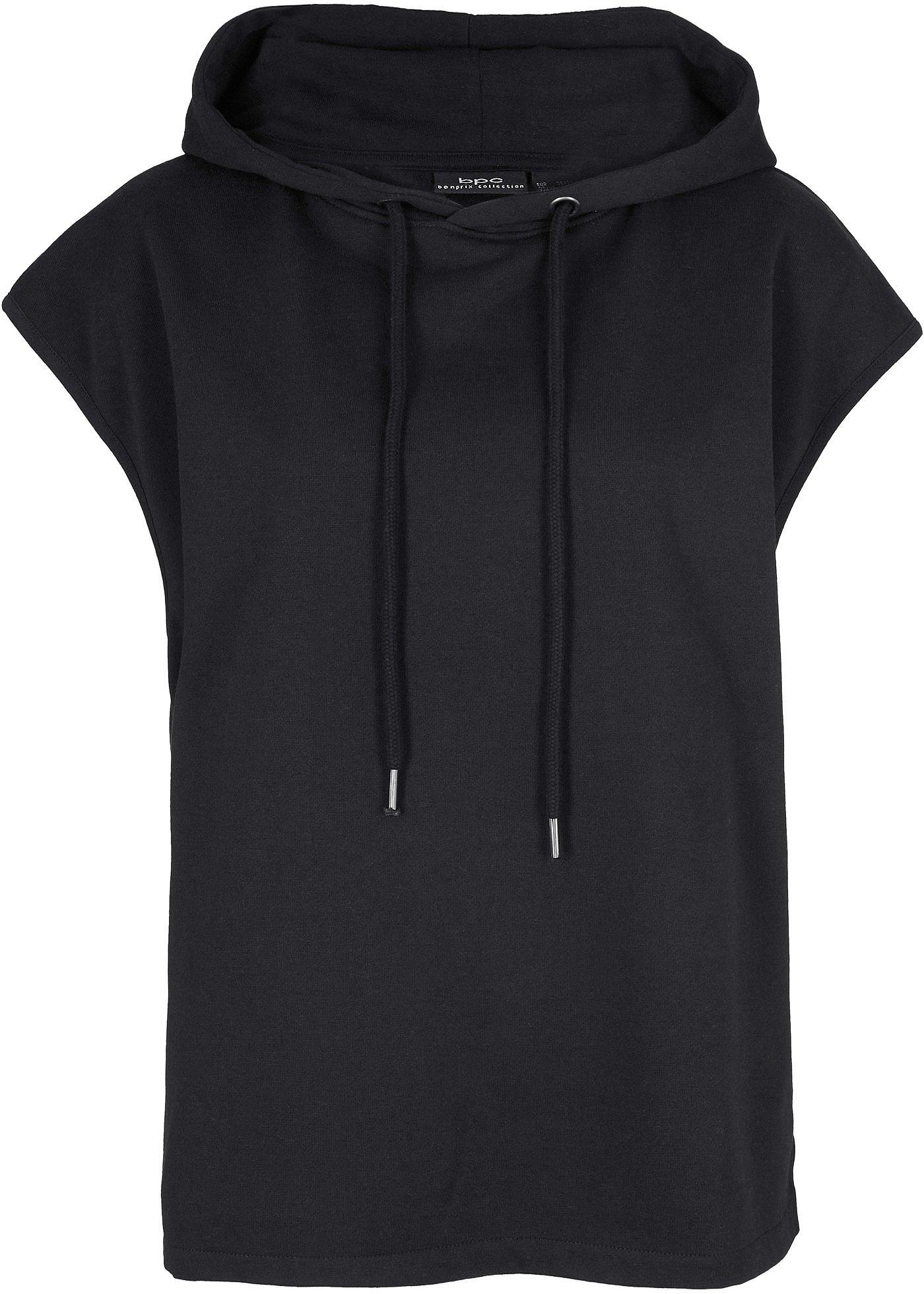 Sweat à capuche sans manches avec polyester recyclé, oversized