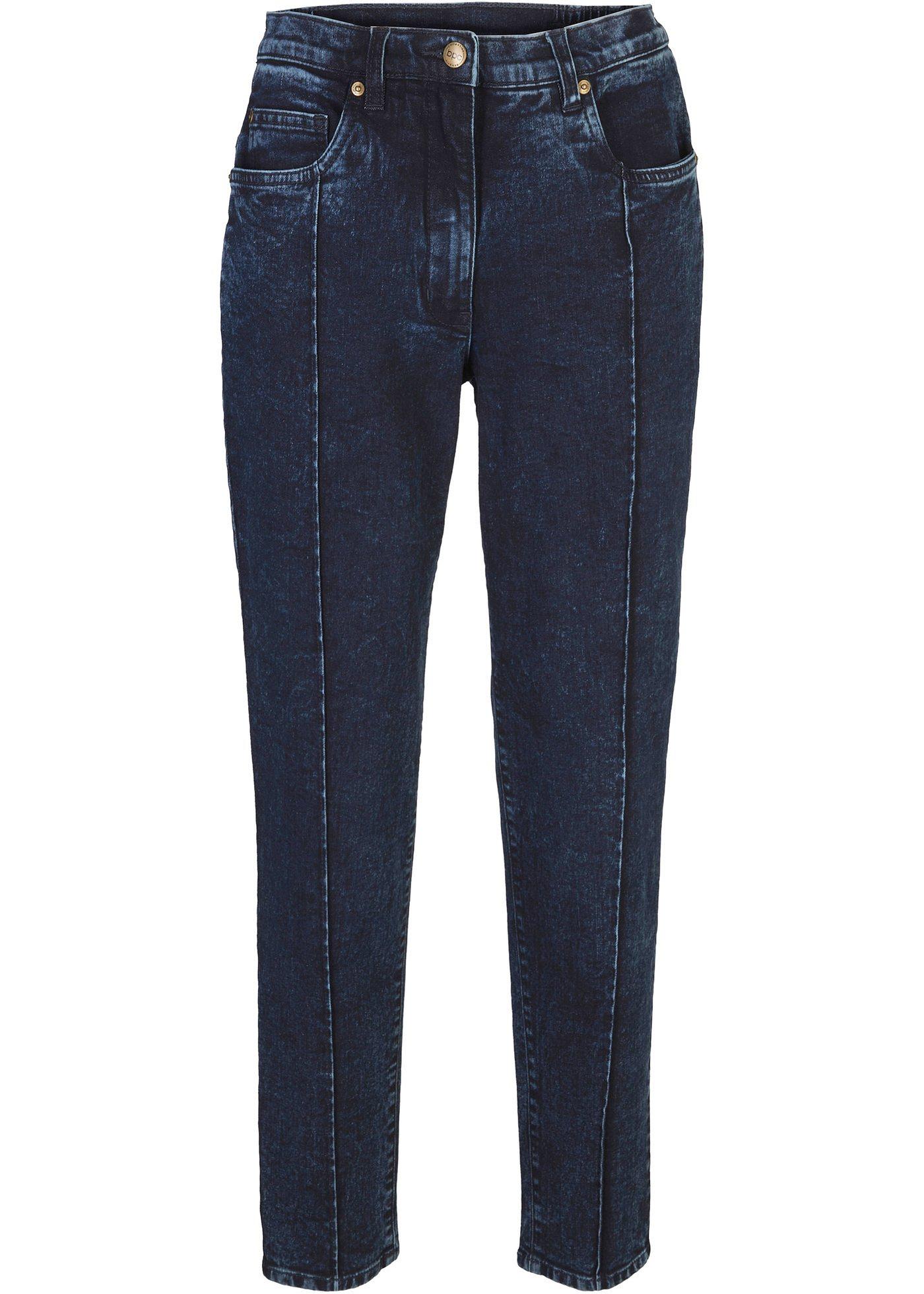 Image de Jean Mom taille haute avec coutures avancées et taille confortable