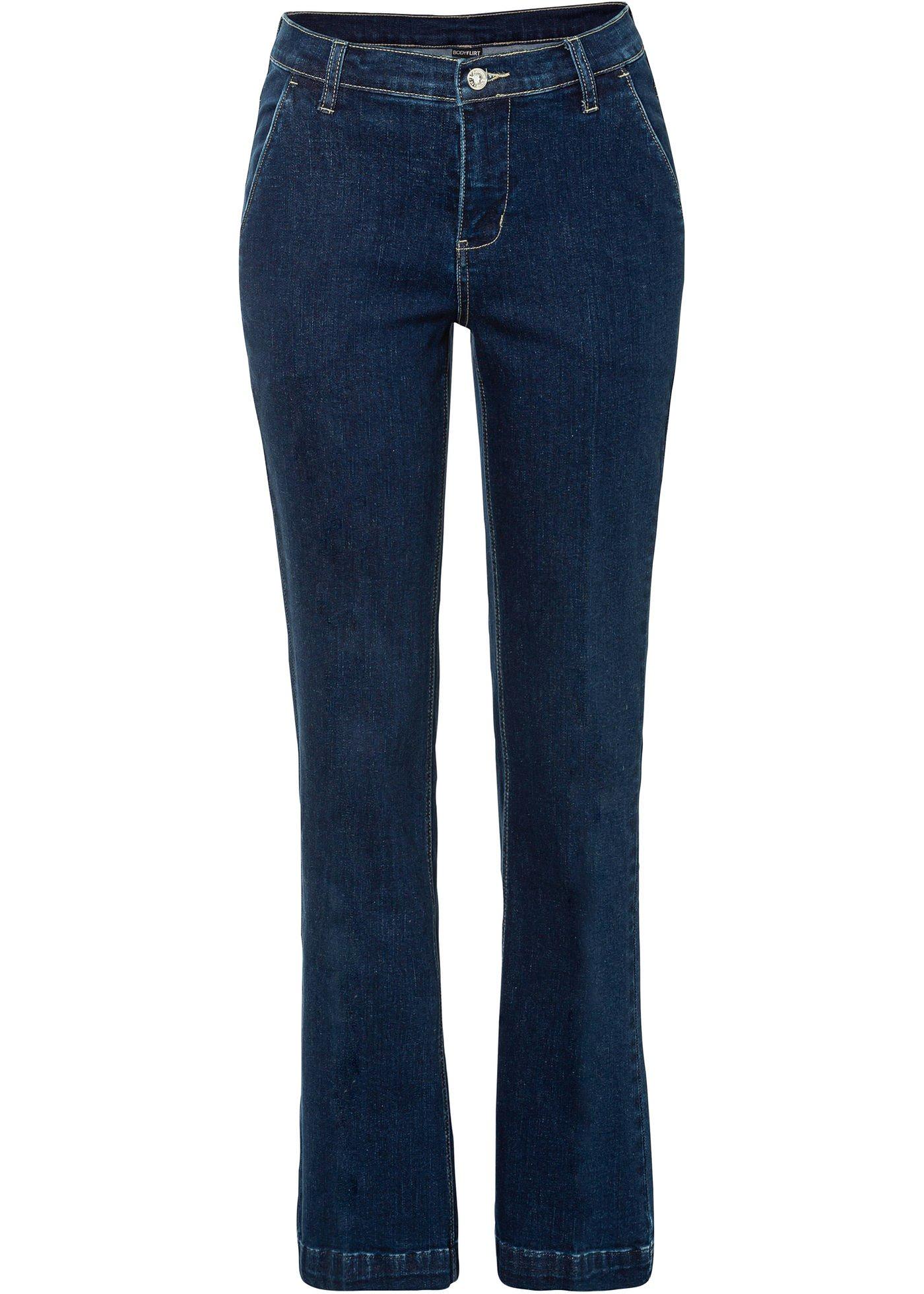 Jean extensible avec plis repassés