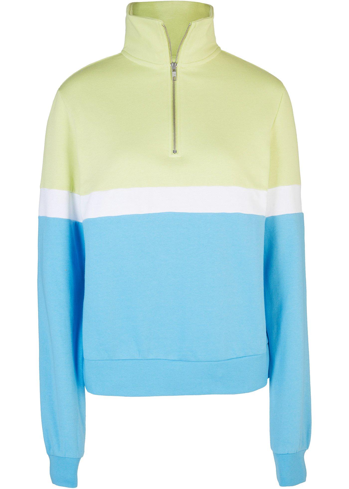 Sweat-shirt rayé à col camionneur