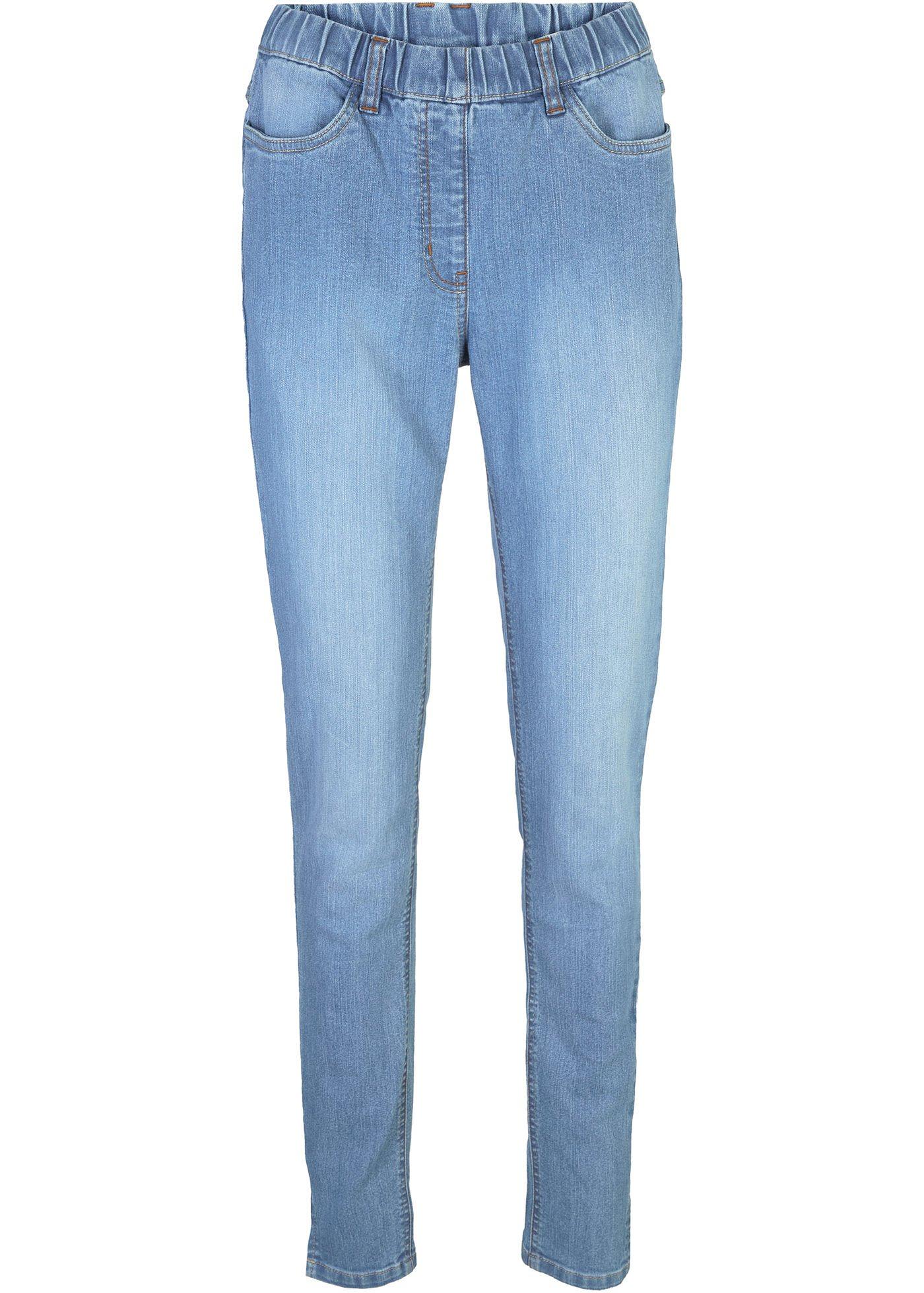 Jegging avec fentes et taille confortable, Skinny