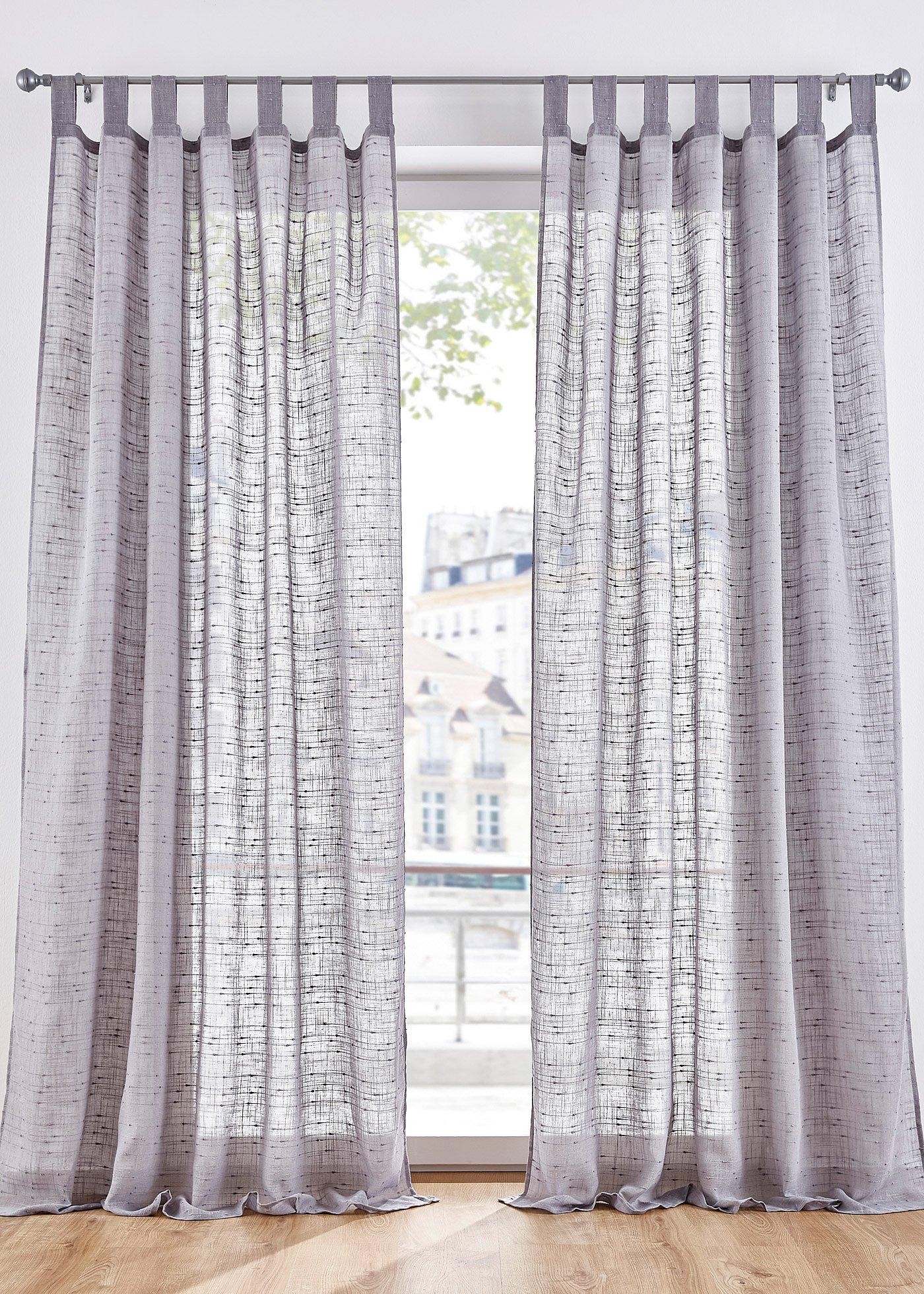 Voilage effet lin (1 pce.)