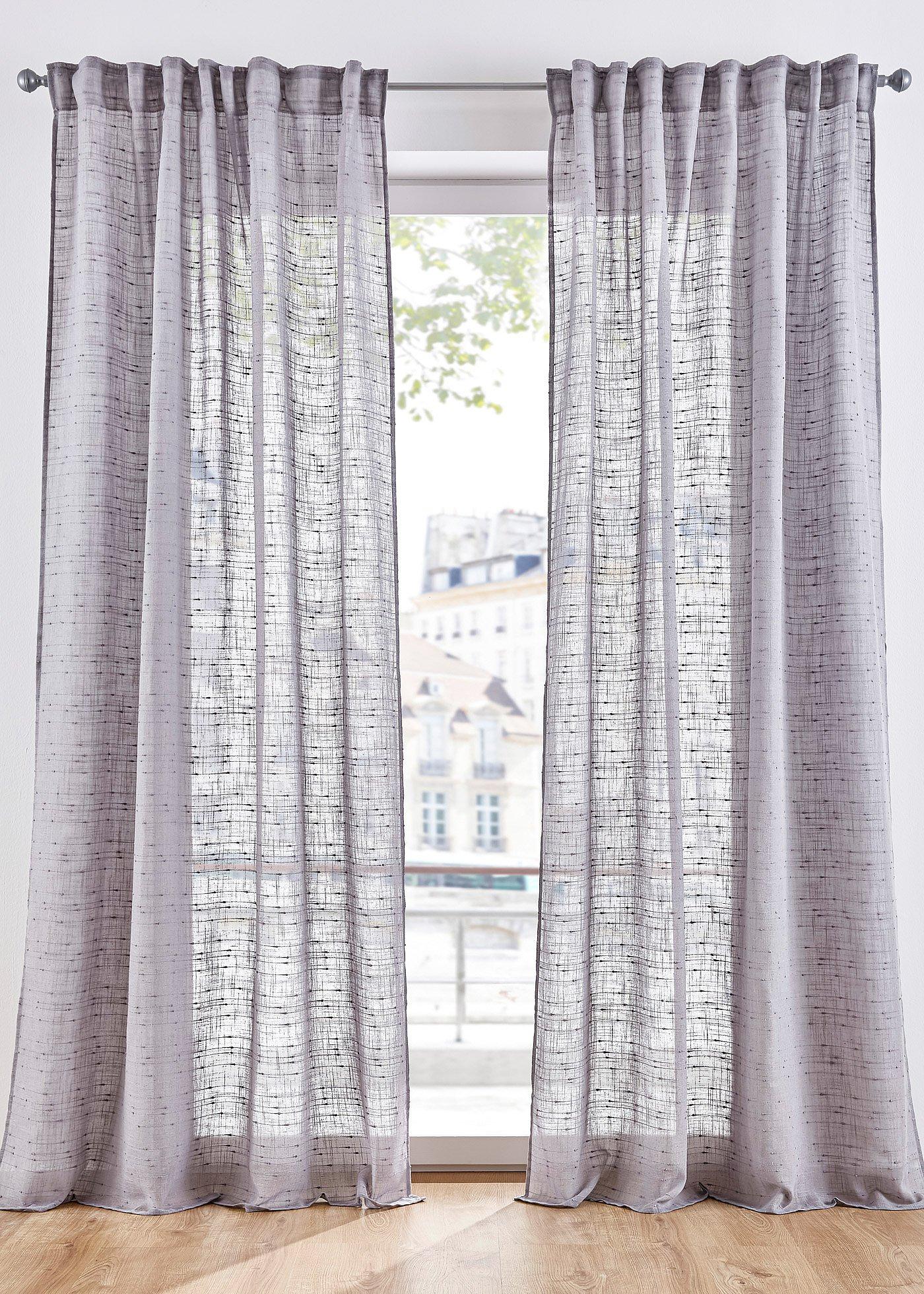 Voilage effet lin (1 pce.)