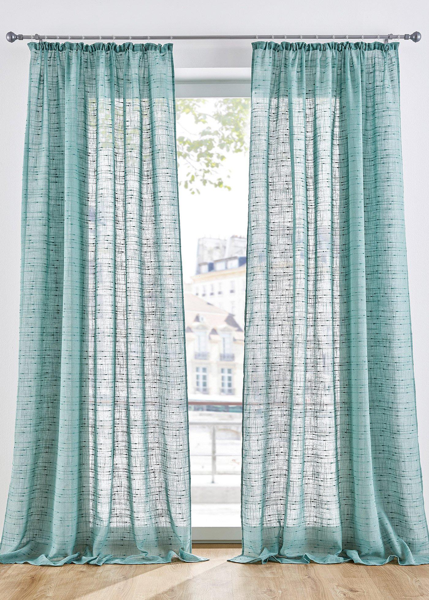 Voilage effet lin (1 pce.)