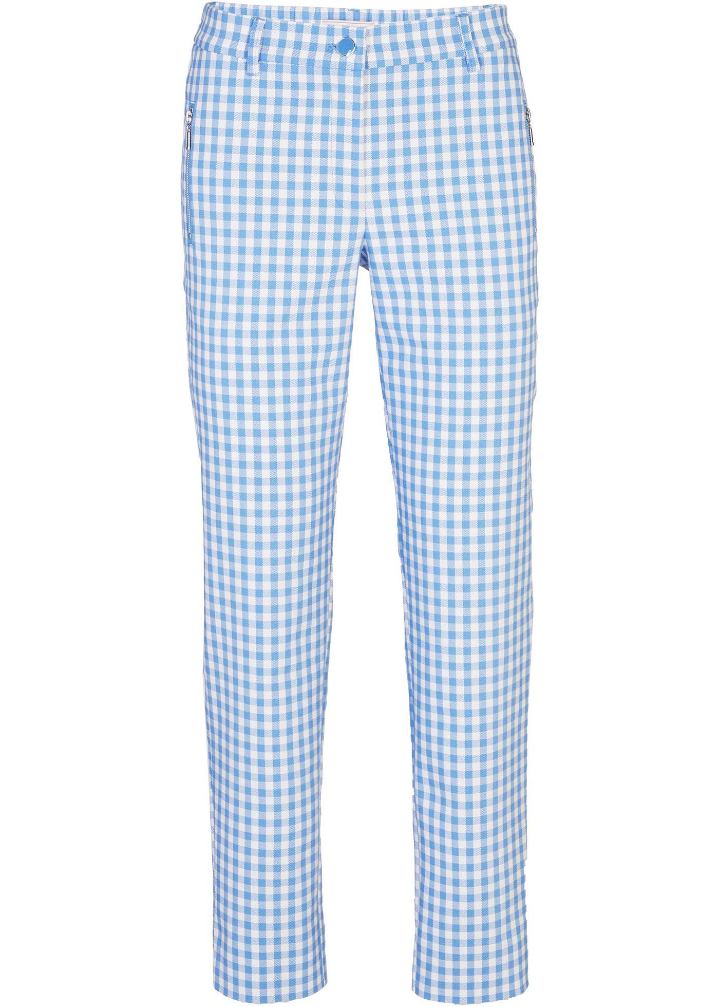 Pantalon vichy extensible à poches zippées