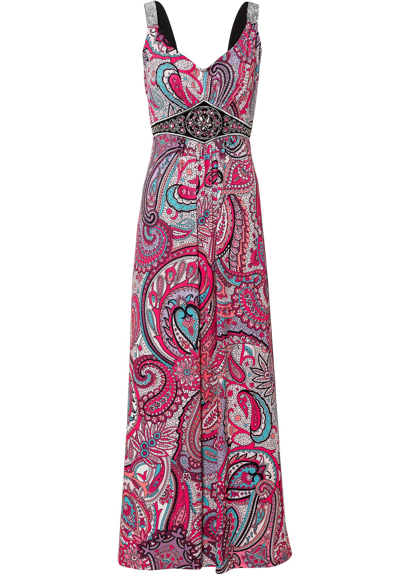 Robe longue avec applications