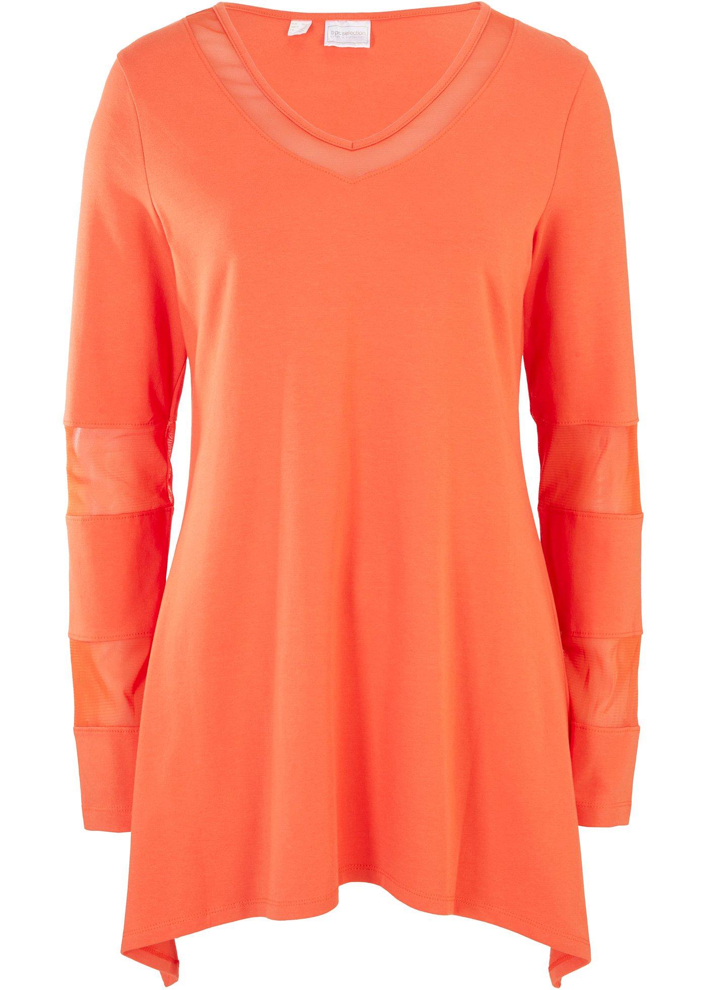 T-shirt long avec mesh