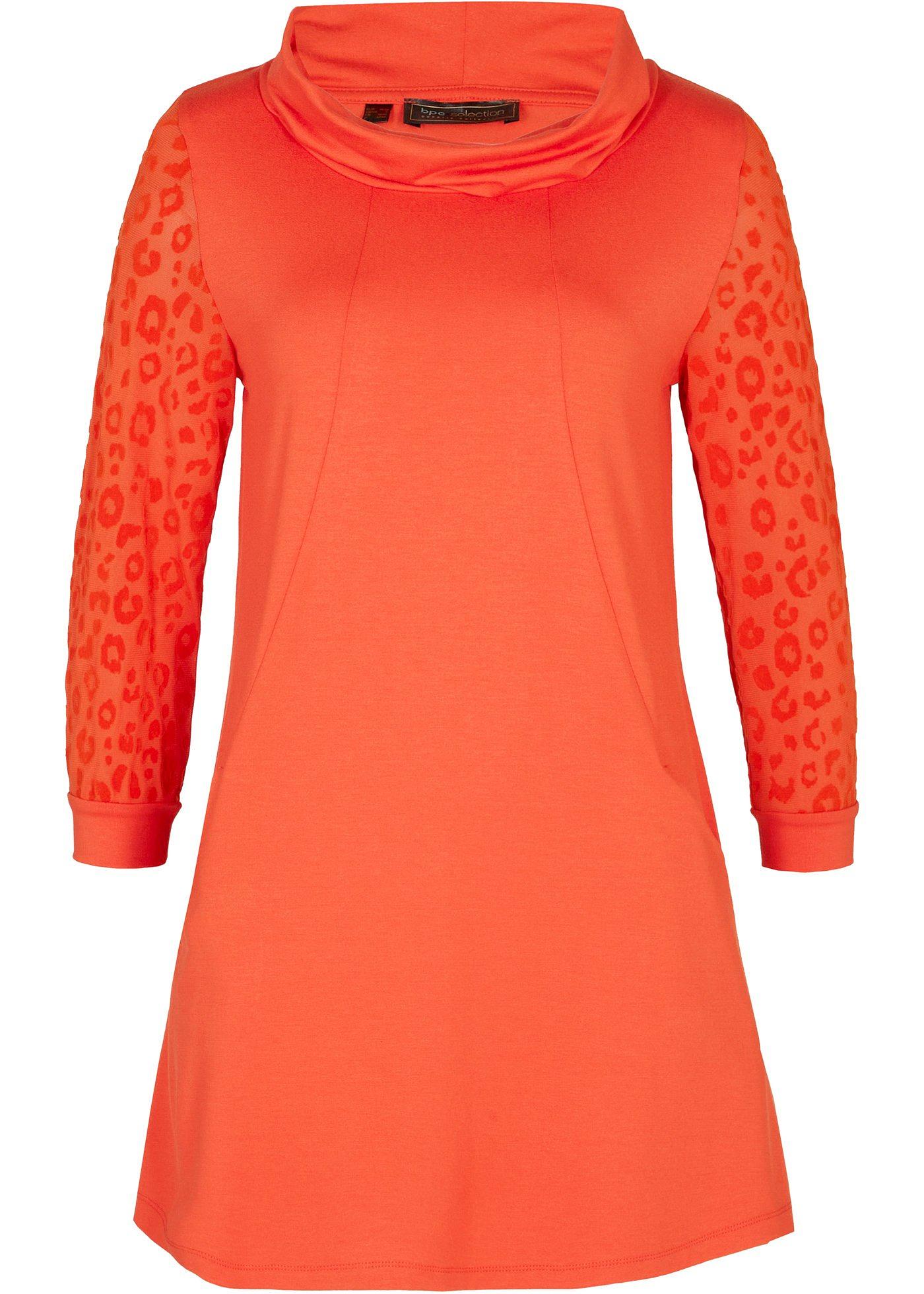 T-shirt long à col roulé ample