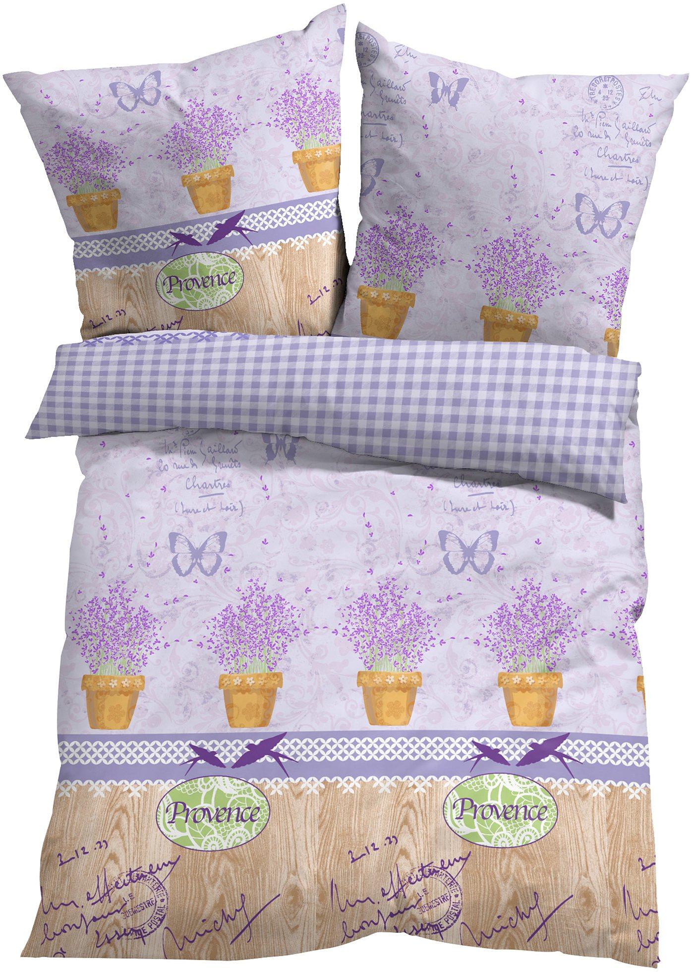 Parure de lit motif lavande