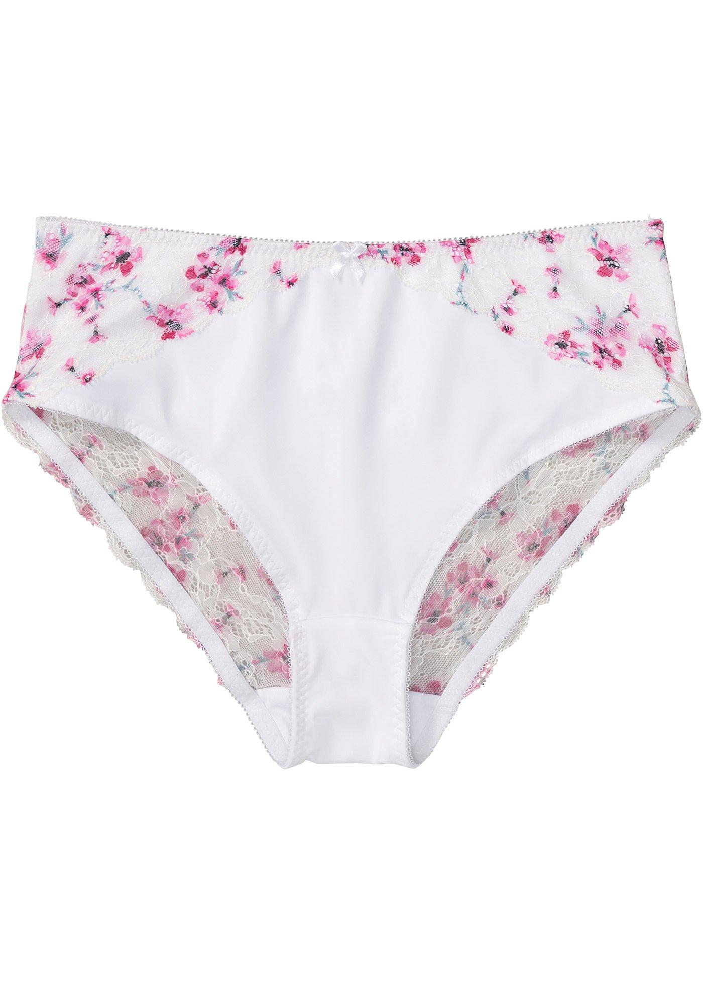 Maxi slip avec dentelle imprimée