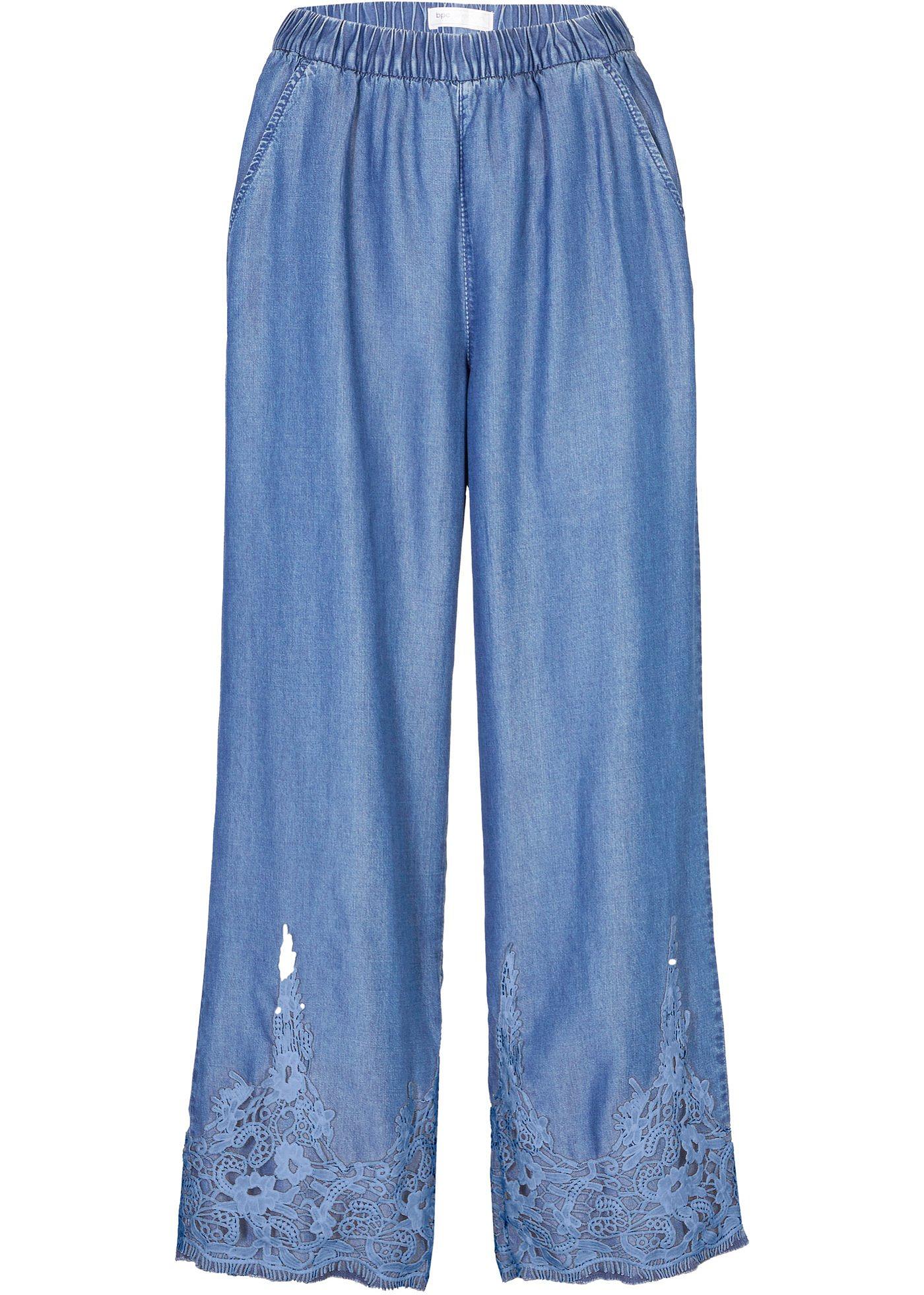 Jupe-culotte en Tencel avec dentelle