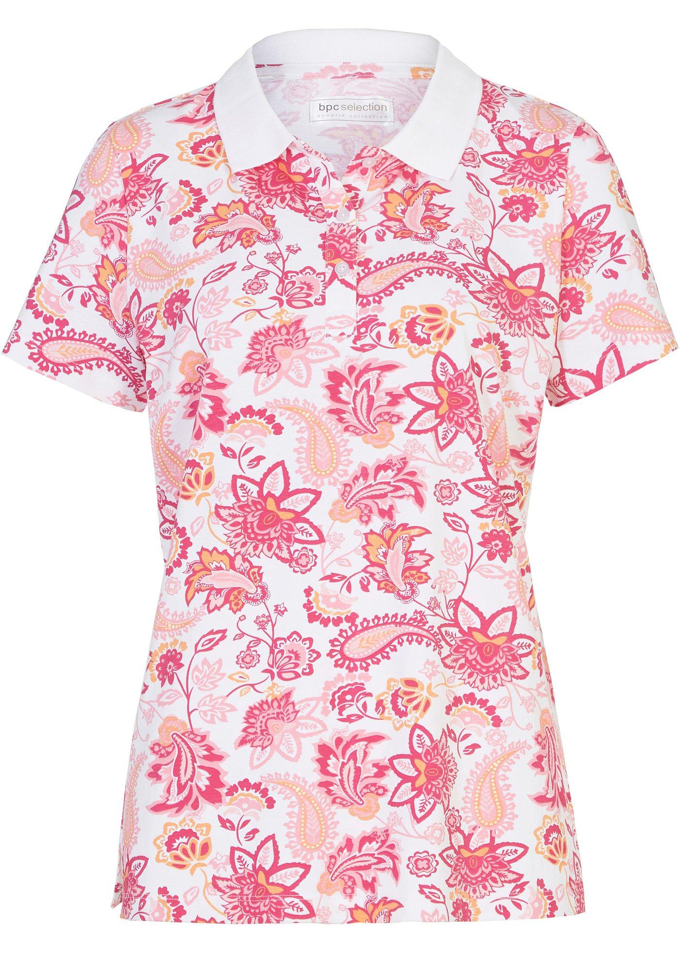 T-shirt polo avec imprimé ornement