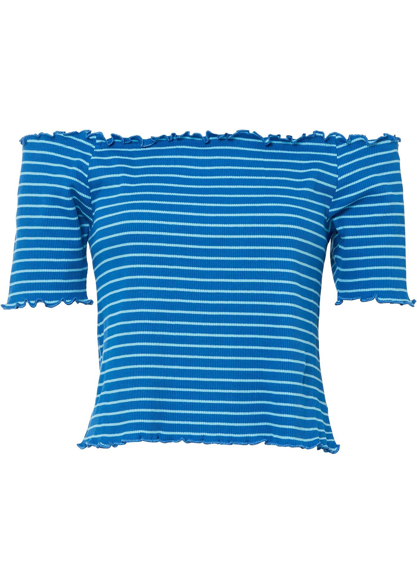 T-shirt côtelé rayé