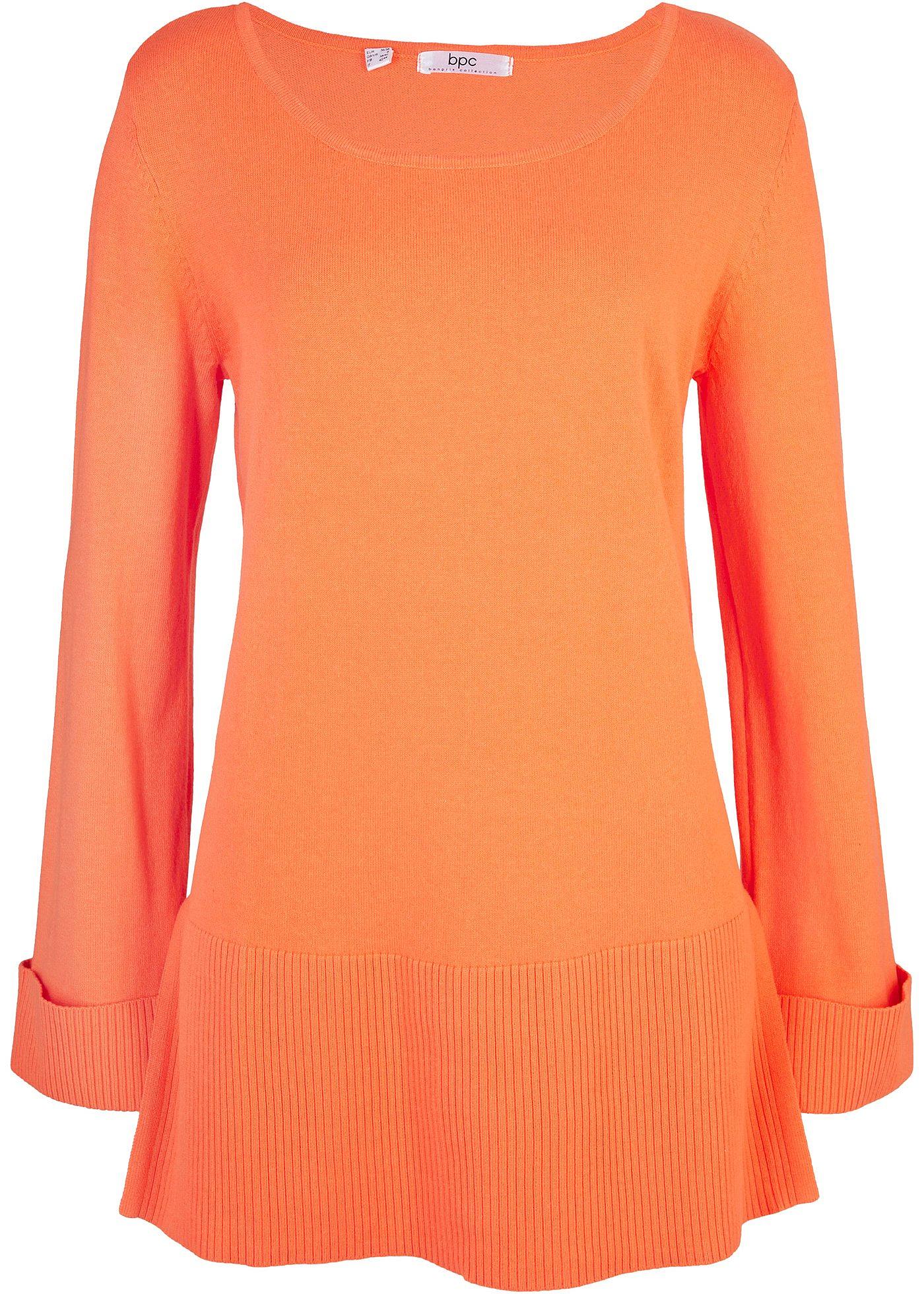 Pull long en fine maille avec longues fentes latérales