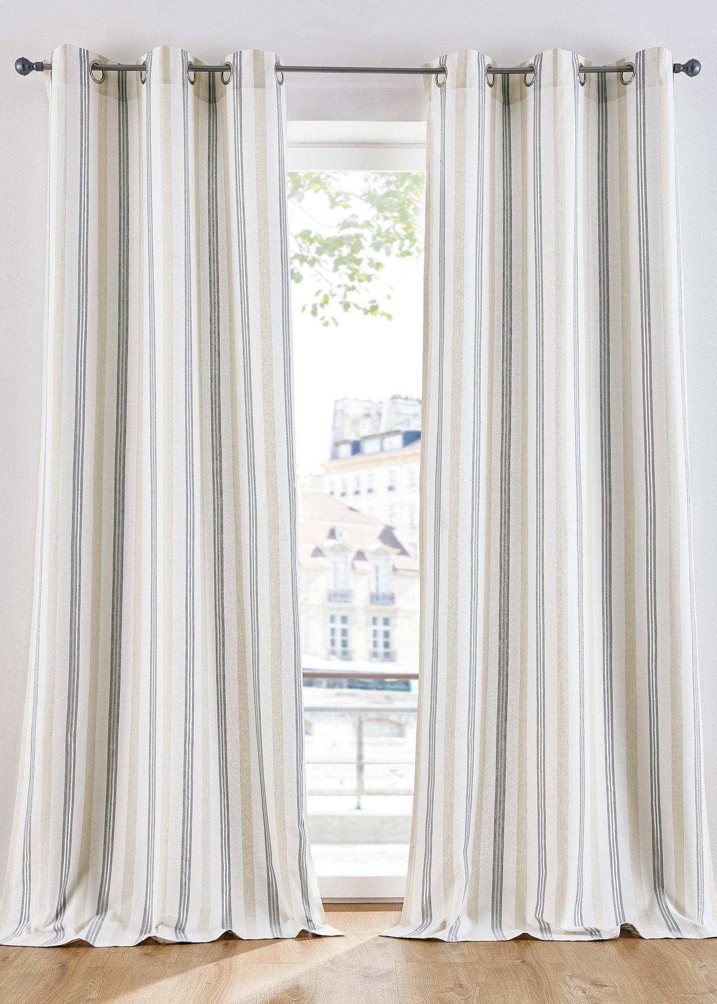 Panneau en coton avec rayures brillantes (1 pce.)