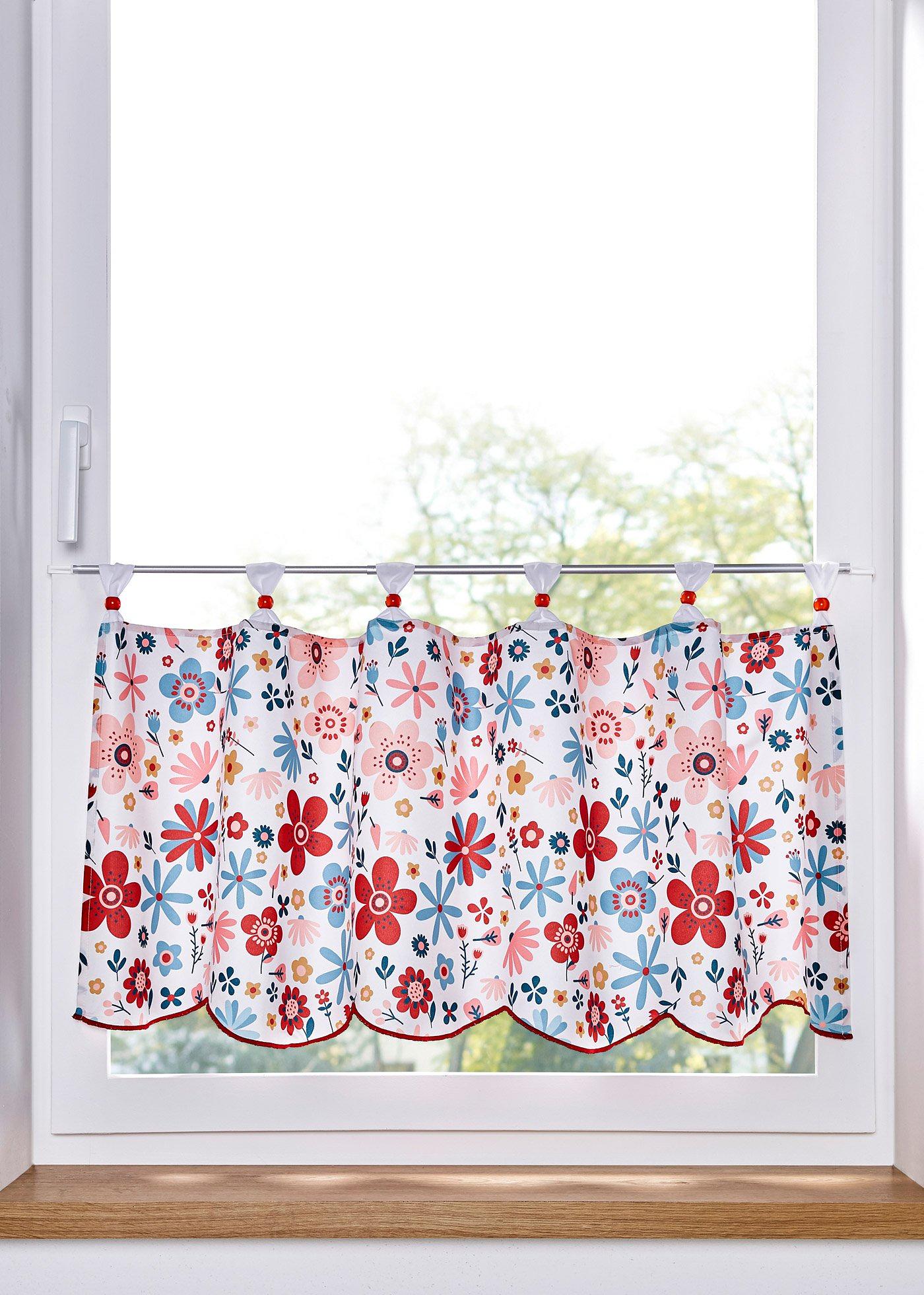 Brise-bise en microfibre avec imprimé floral