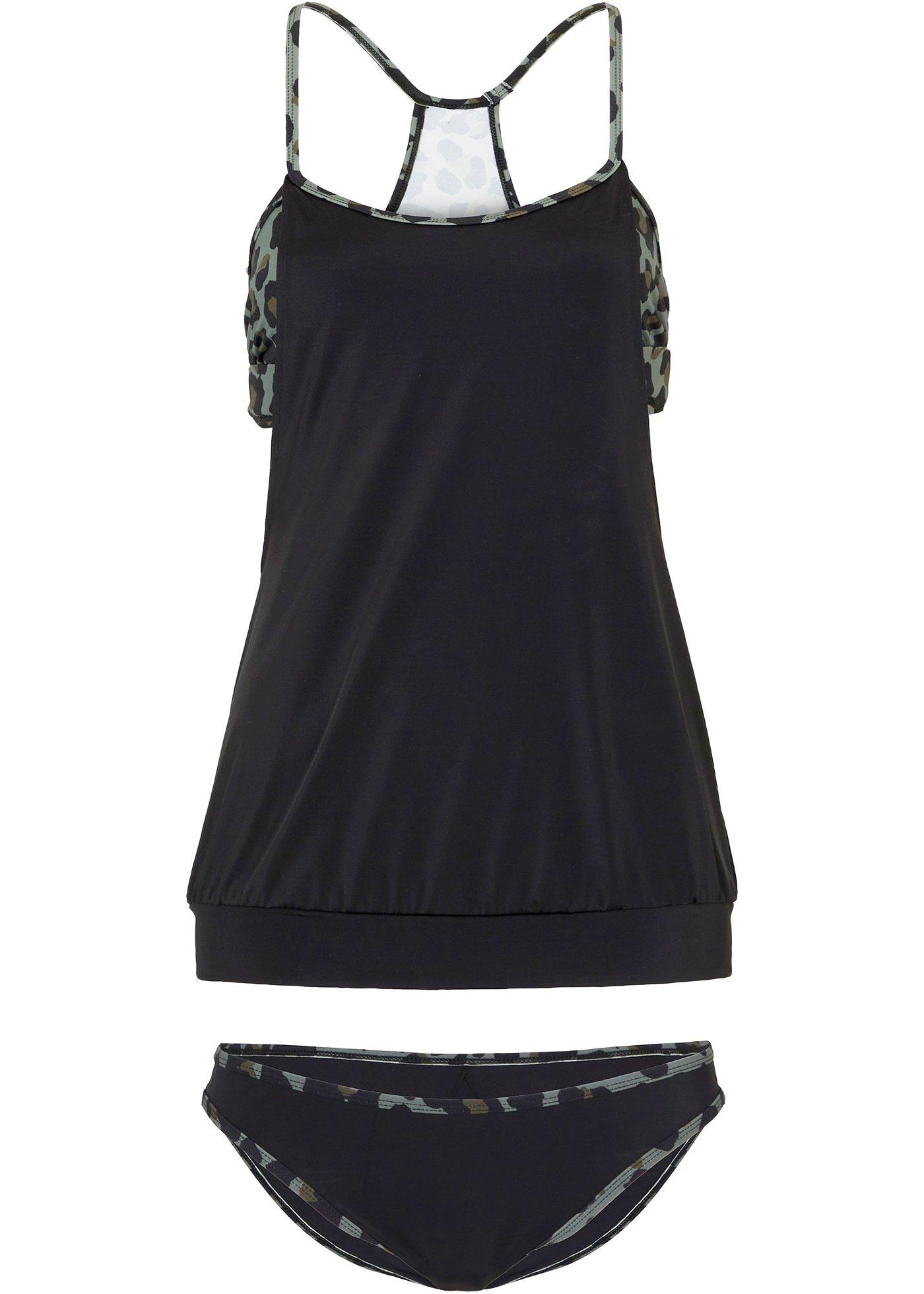 Tankini long (Ens. 2 pces.) avec poche pour prothèse