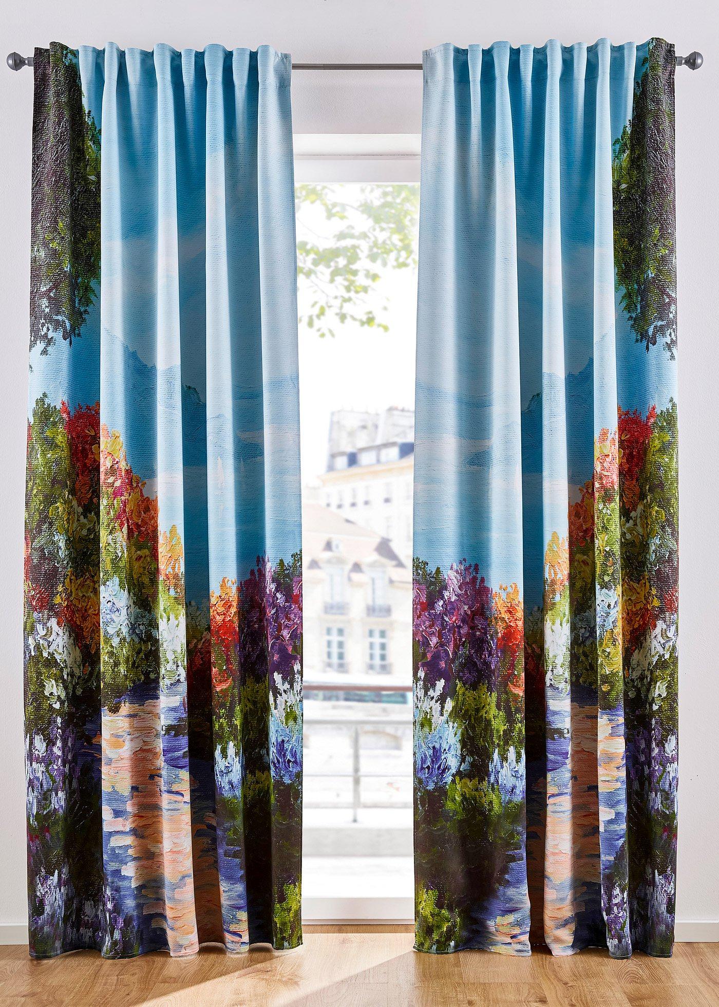 Panneau occultant à imprimé numérique (Ens. 2 pces.)