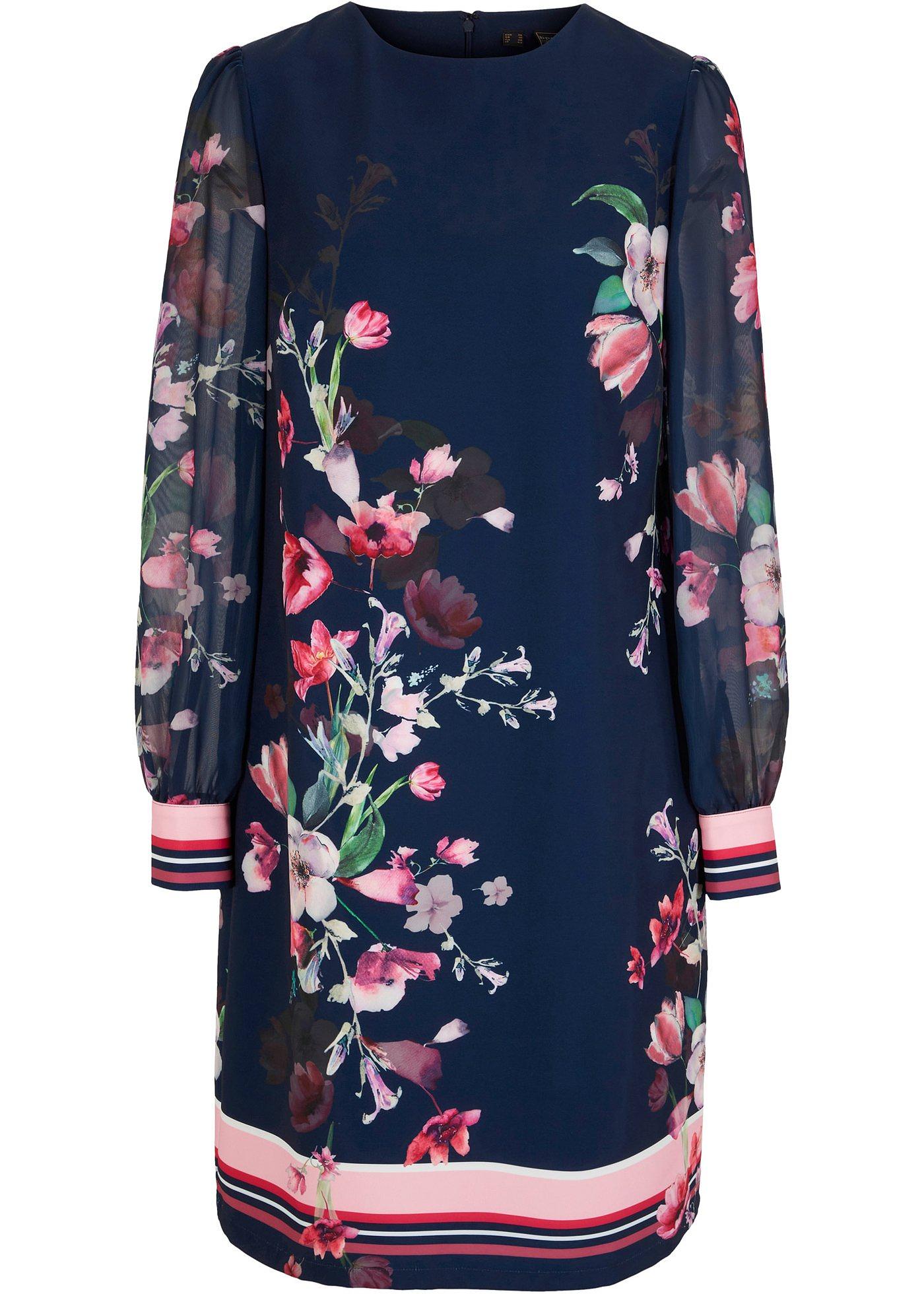 Robe avec manches en chiffon