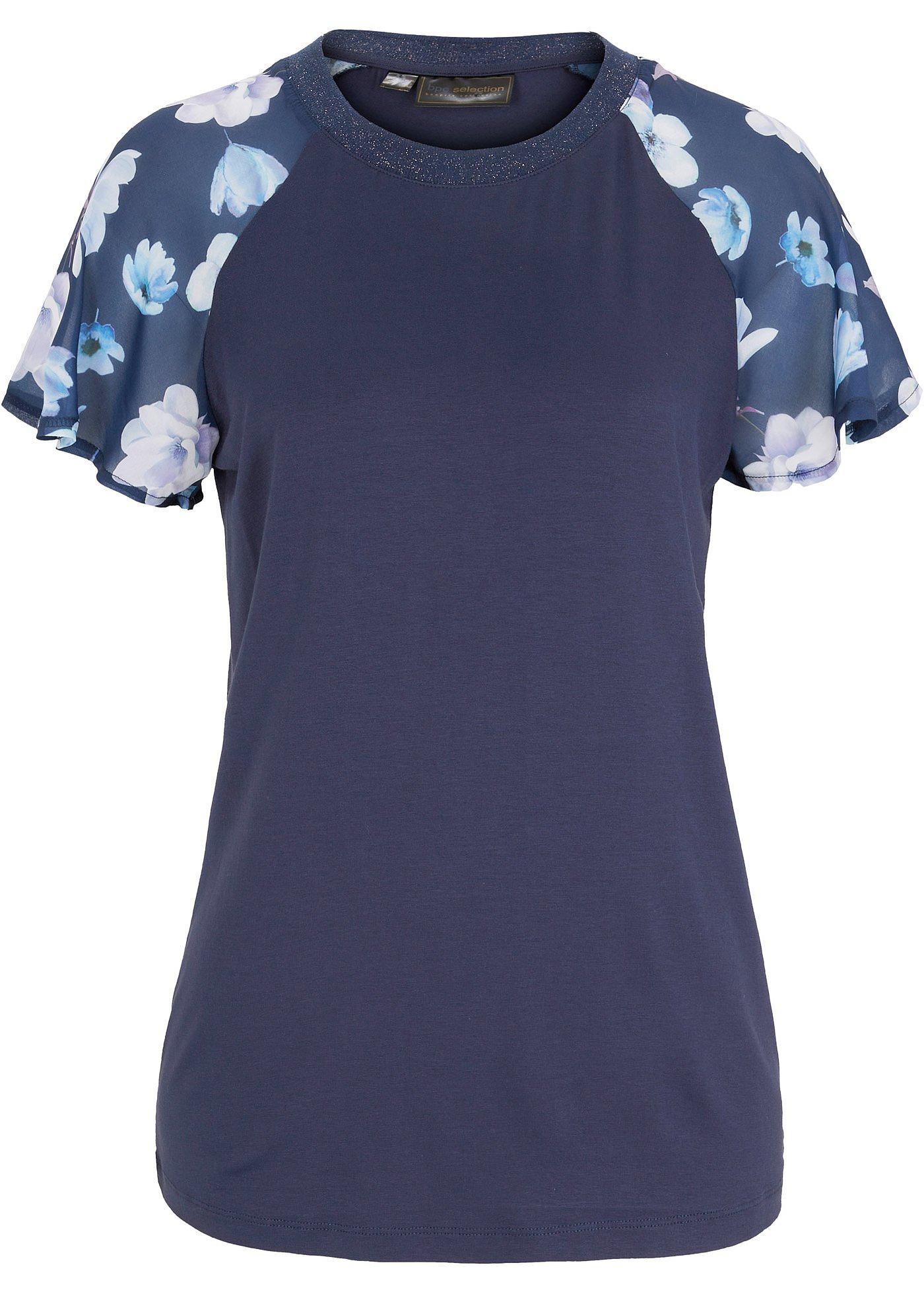 T-shirt avec manches en chiffon