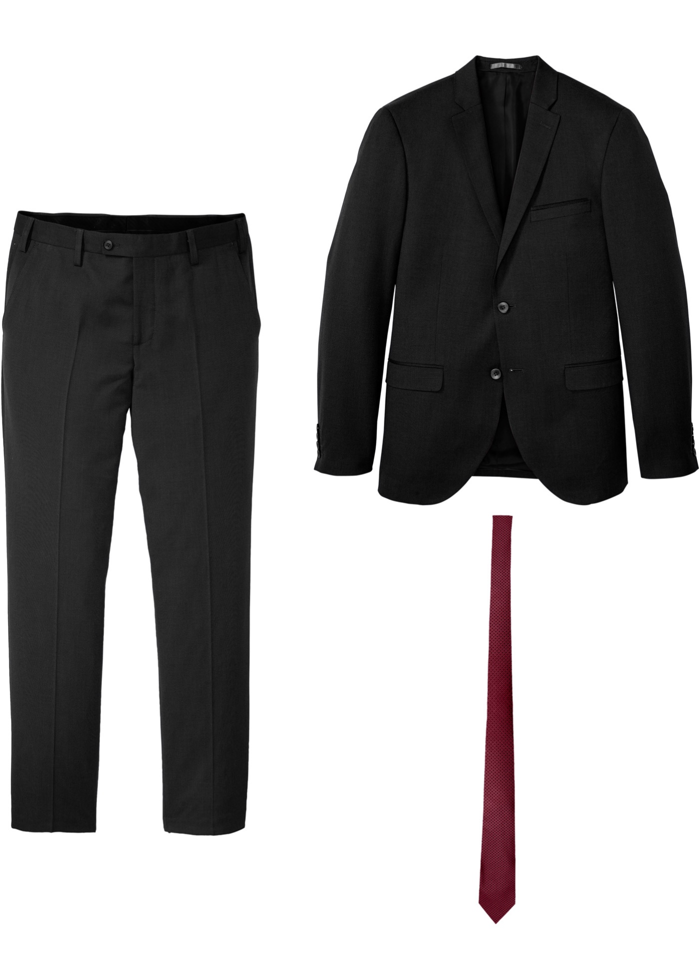 Costume 3 pièces : veste de costume, pantalon, cravate Slim Fit