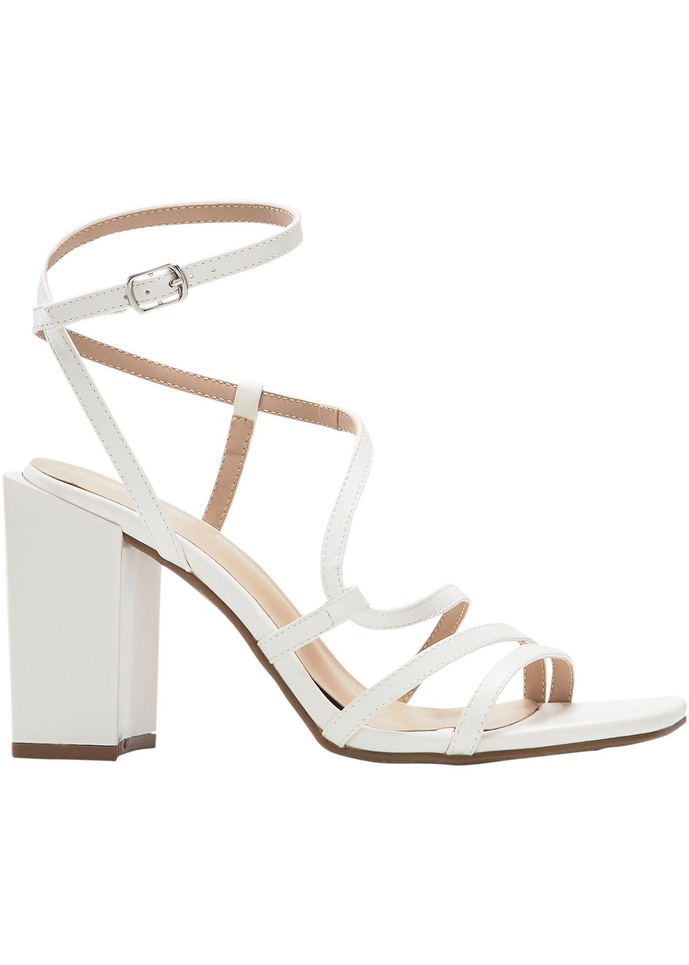 sandales talons blanches femmes