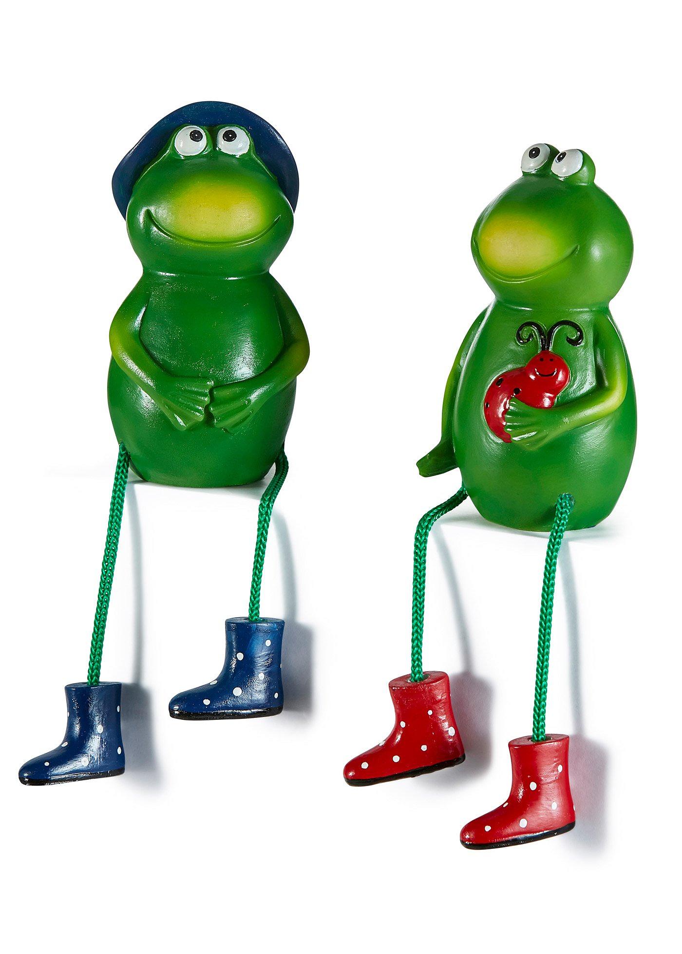 Déco bord d'étagère grenouille avec bottes (Ens. 2 pces.)