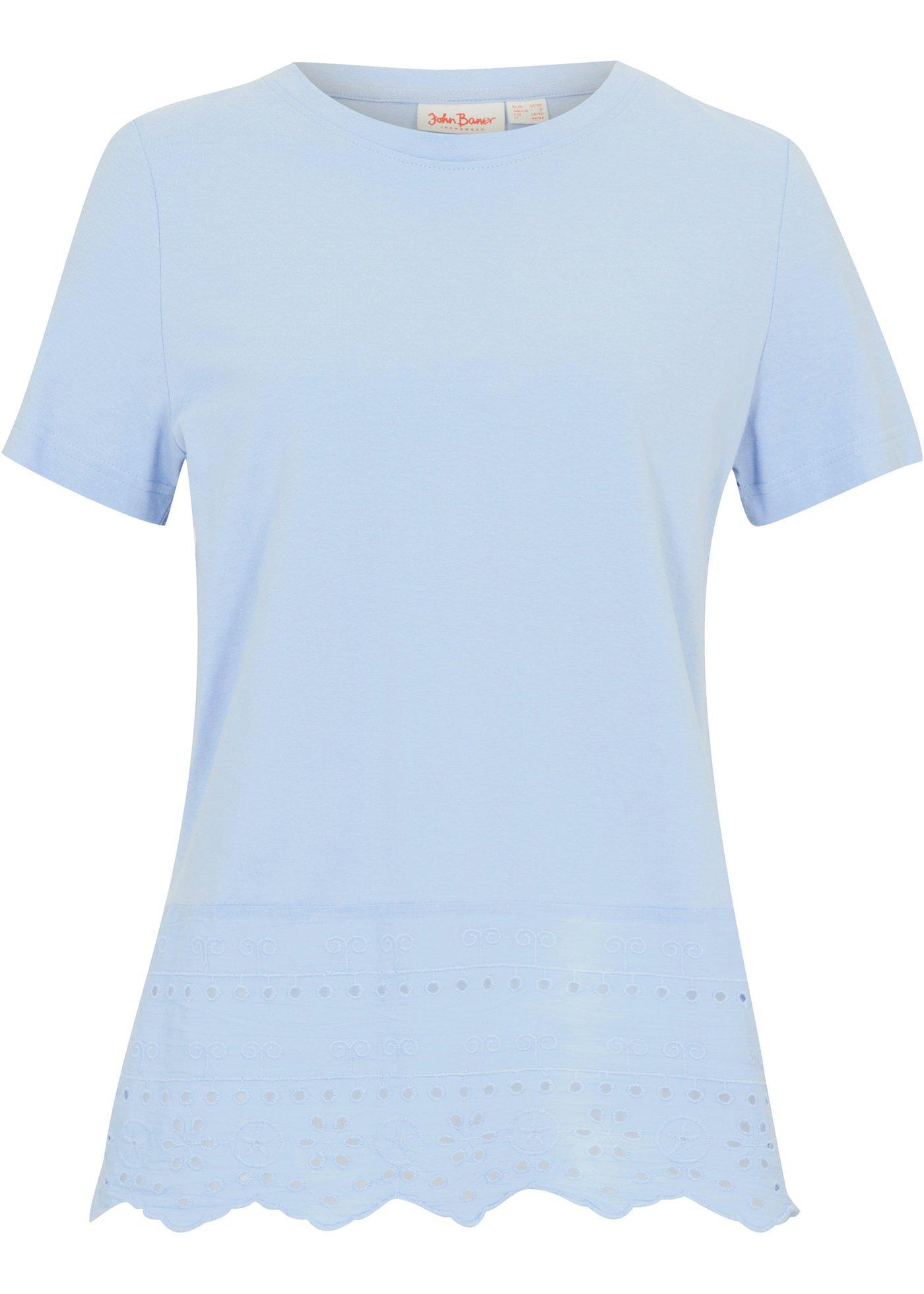 T-shirt à broderie ajourée