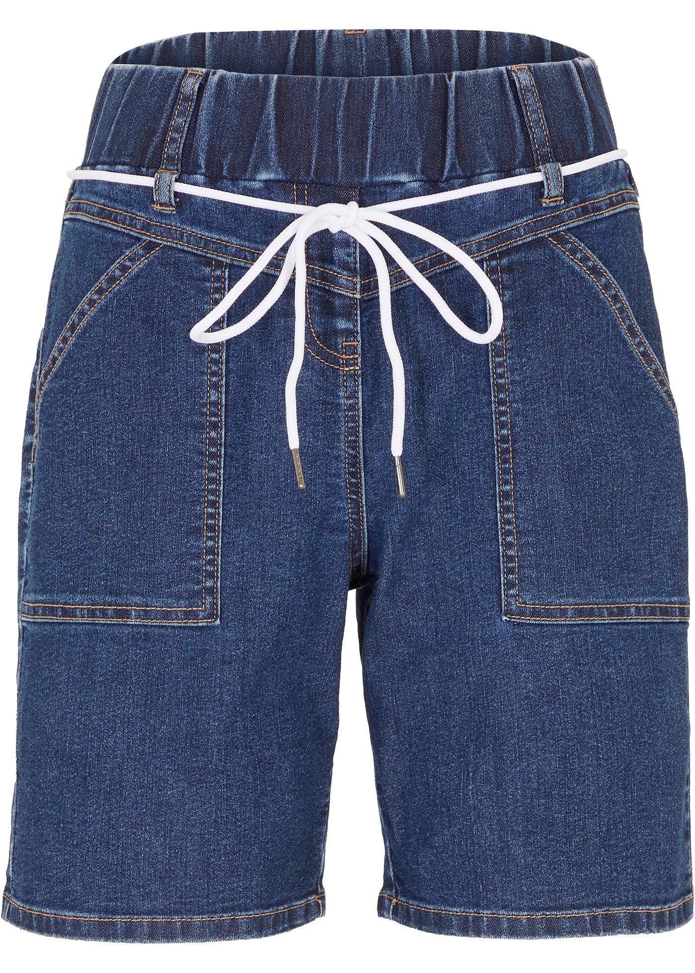 Short en jean paperbag avec taille confortable