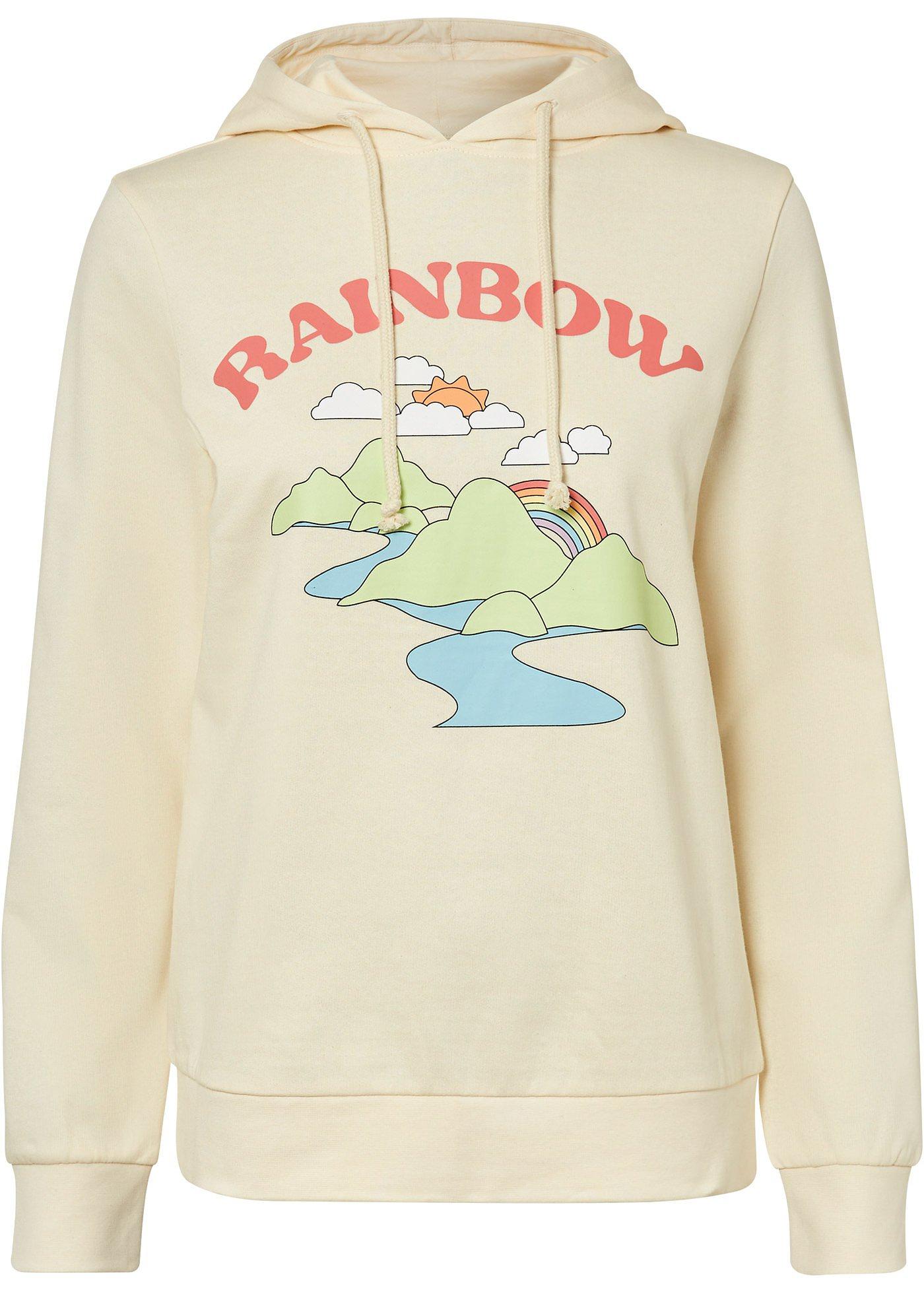 Sweat-shirt à capuche imprimé en coton