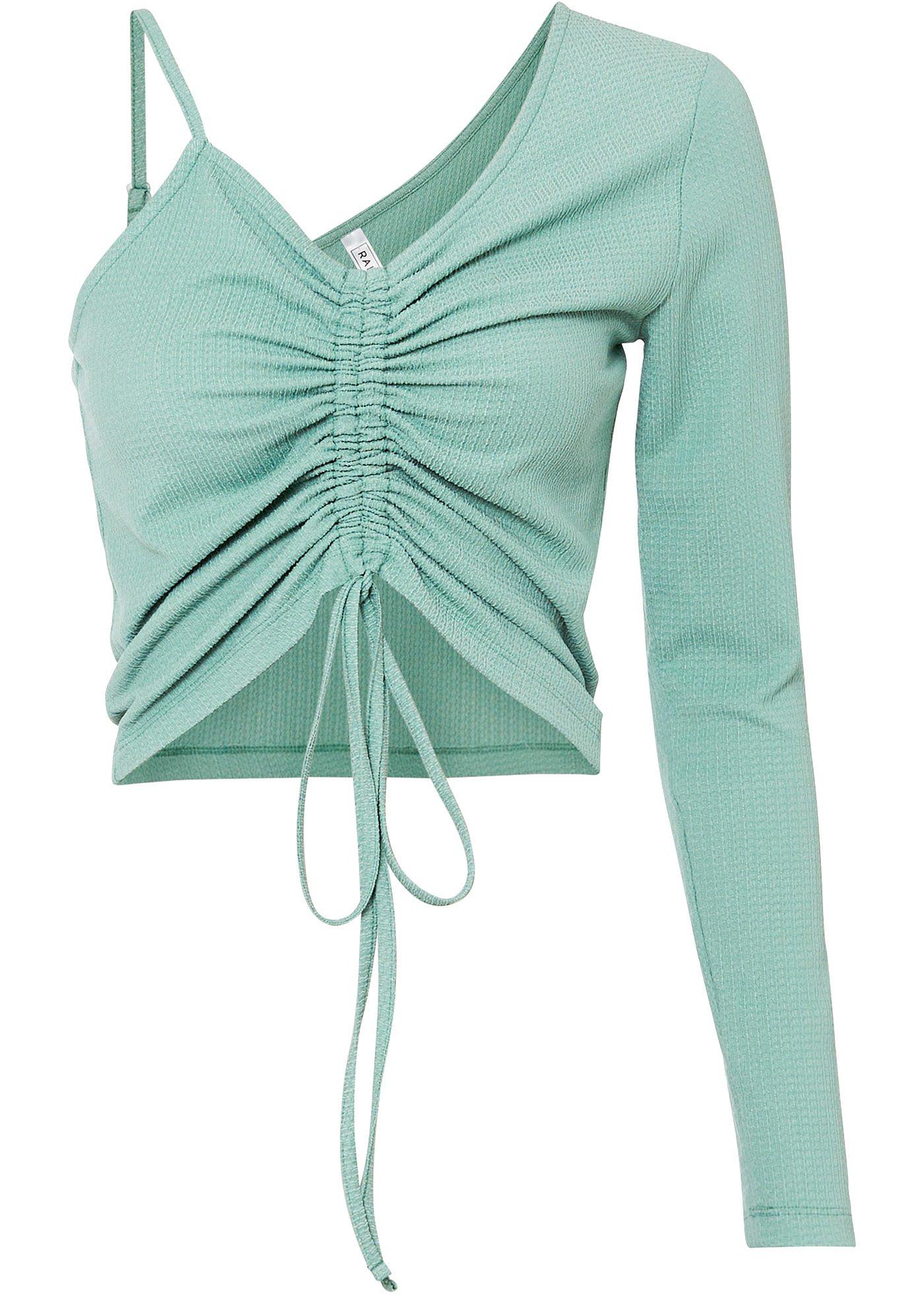 T-shirt manche longue avec bretelle et laçage