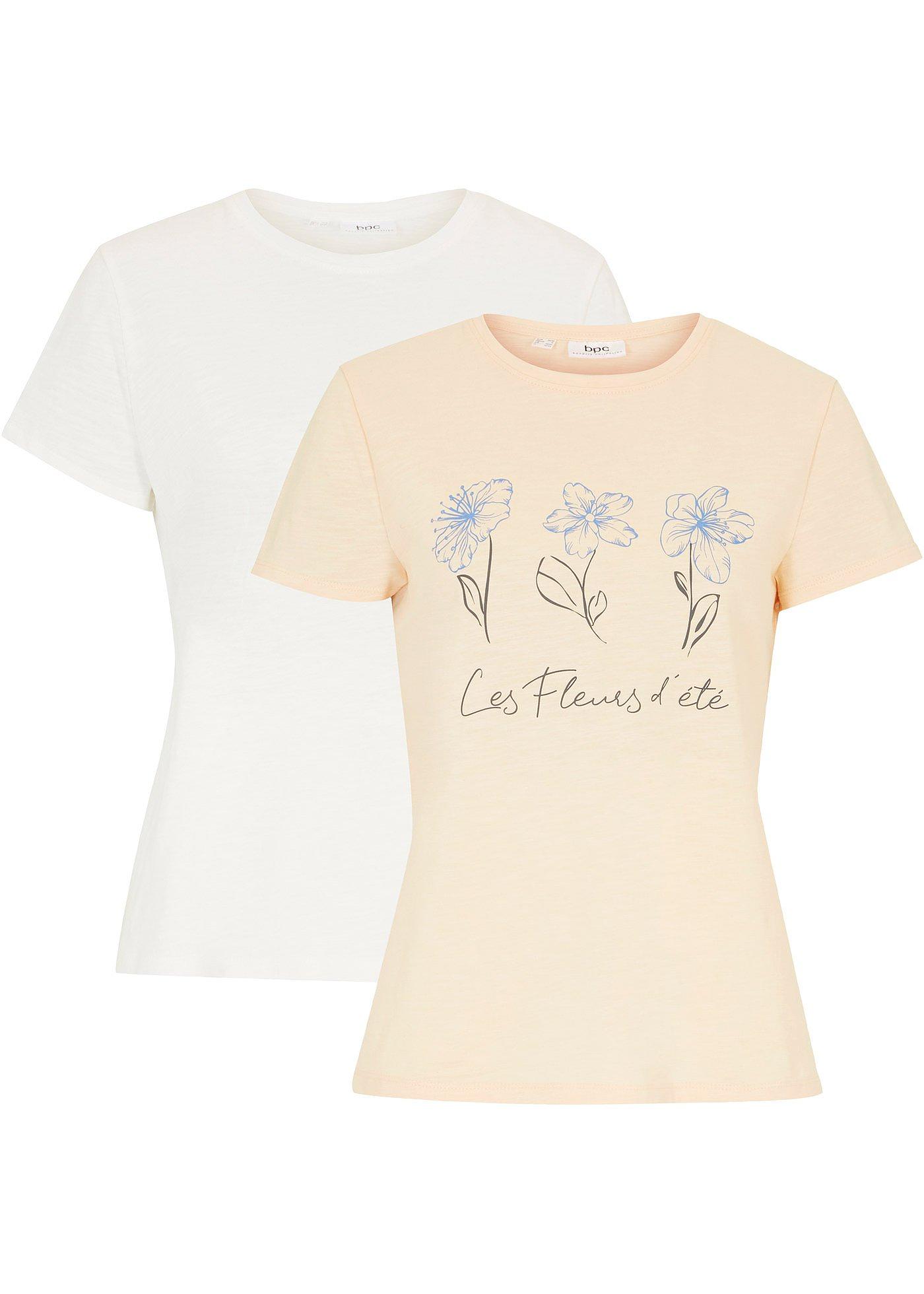 Image de Lot de 2 T-shirts basiques avec imprimé