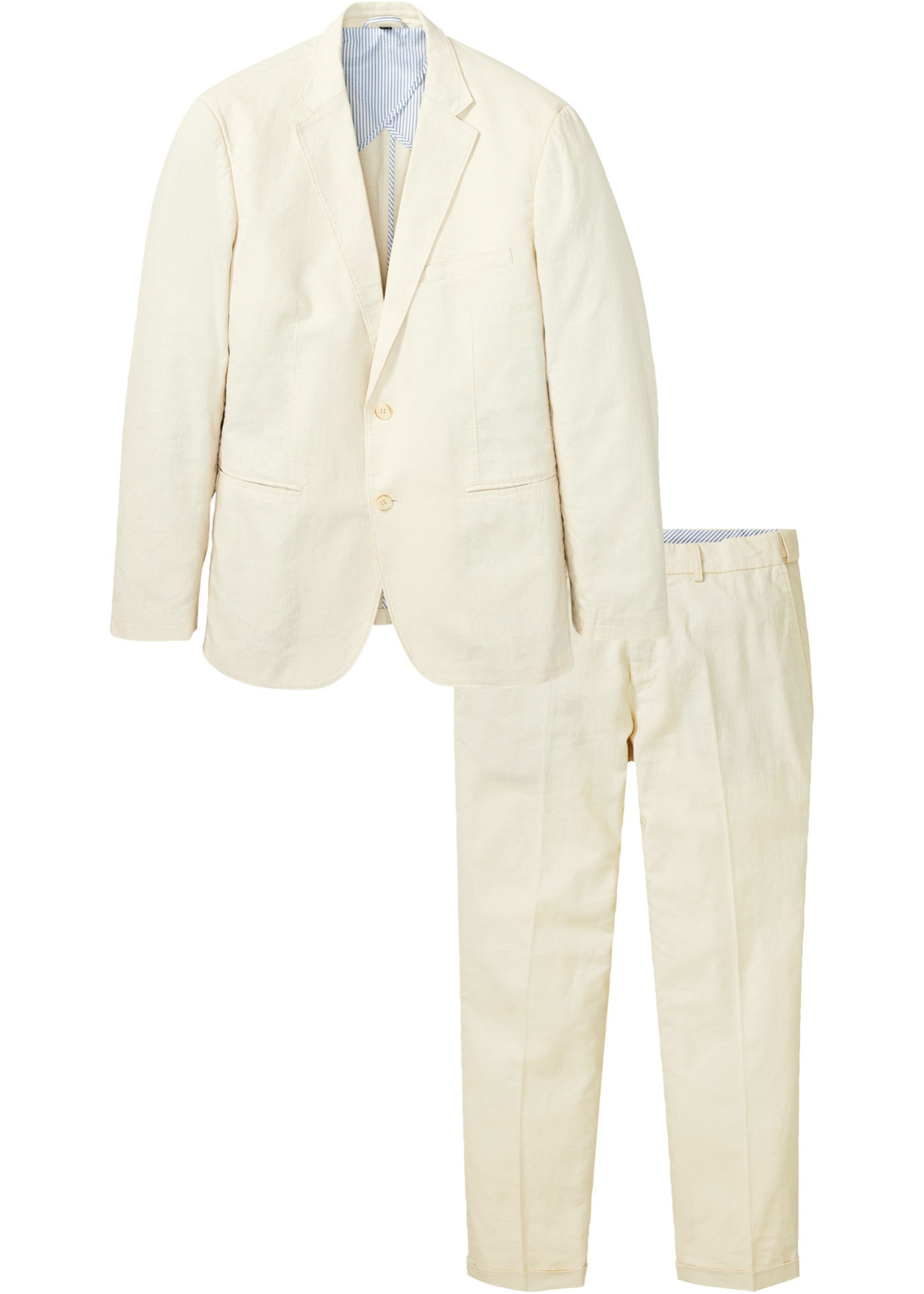 costume 2 pièces en lin majoritaire : veste de costume et pantalon