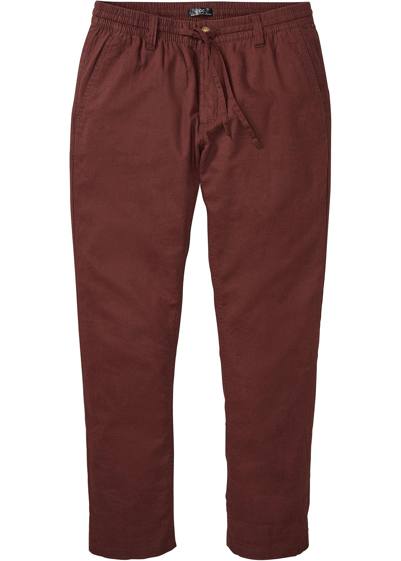 Pantalon chino avec lin majoritaire Regular Fit, Straight